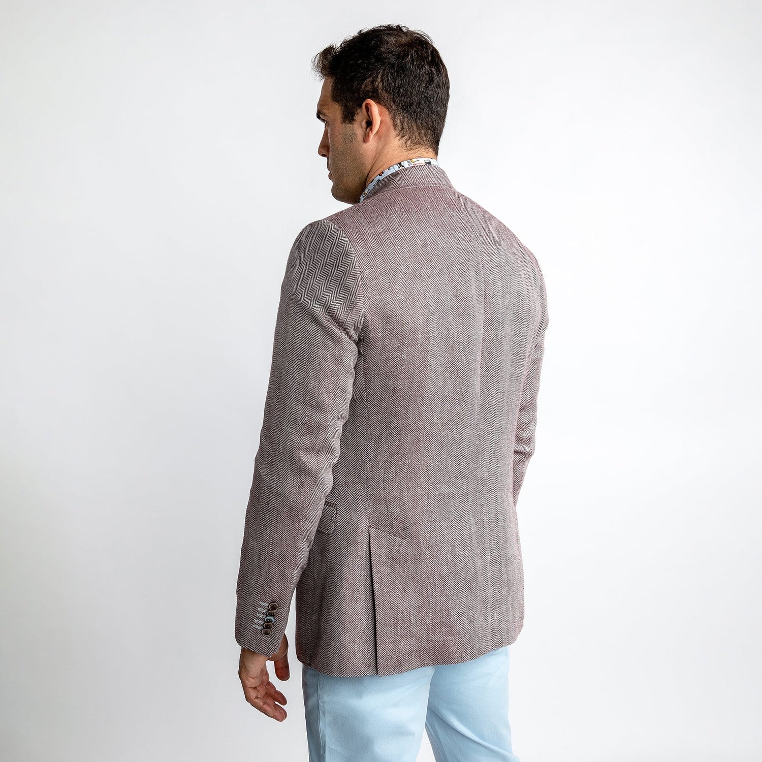 HERRINGBONE LIGHTWEIGHT LINEN SUMMER JACKET