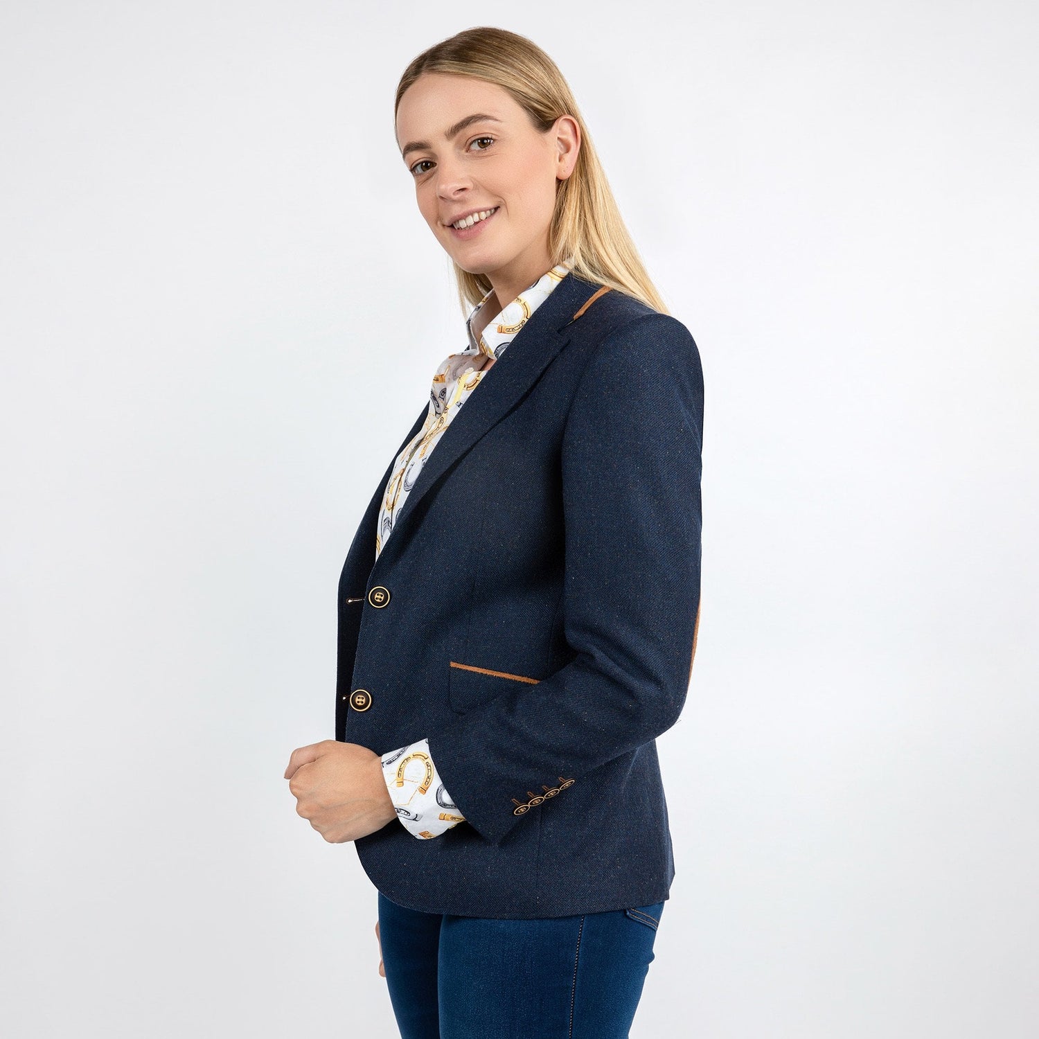 SIGNATURE EQUESTRIAN WOMENS JACKET WITH ELBOW PATCH