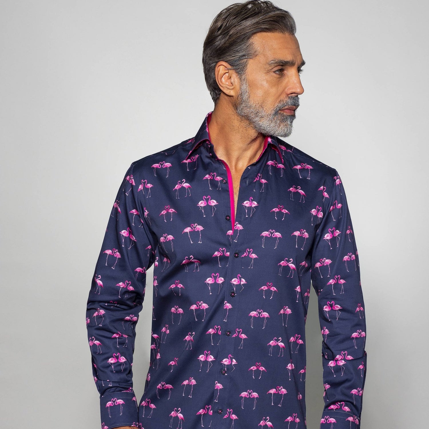 KISSING FLAMINGOS PRINT SHIRT