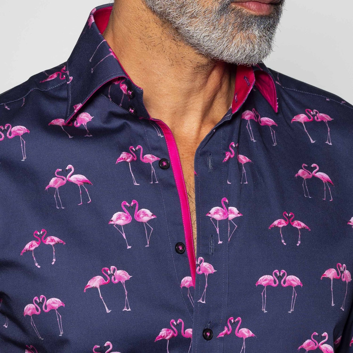 KISSING FLAMINGOS PRINT SHIRT