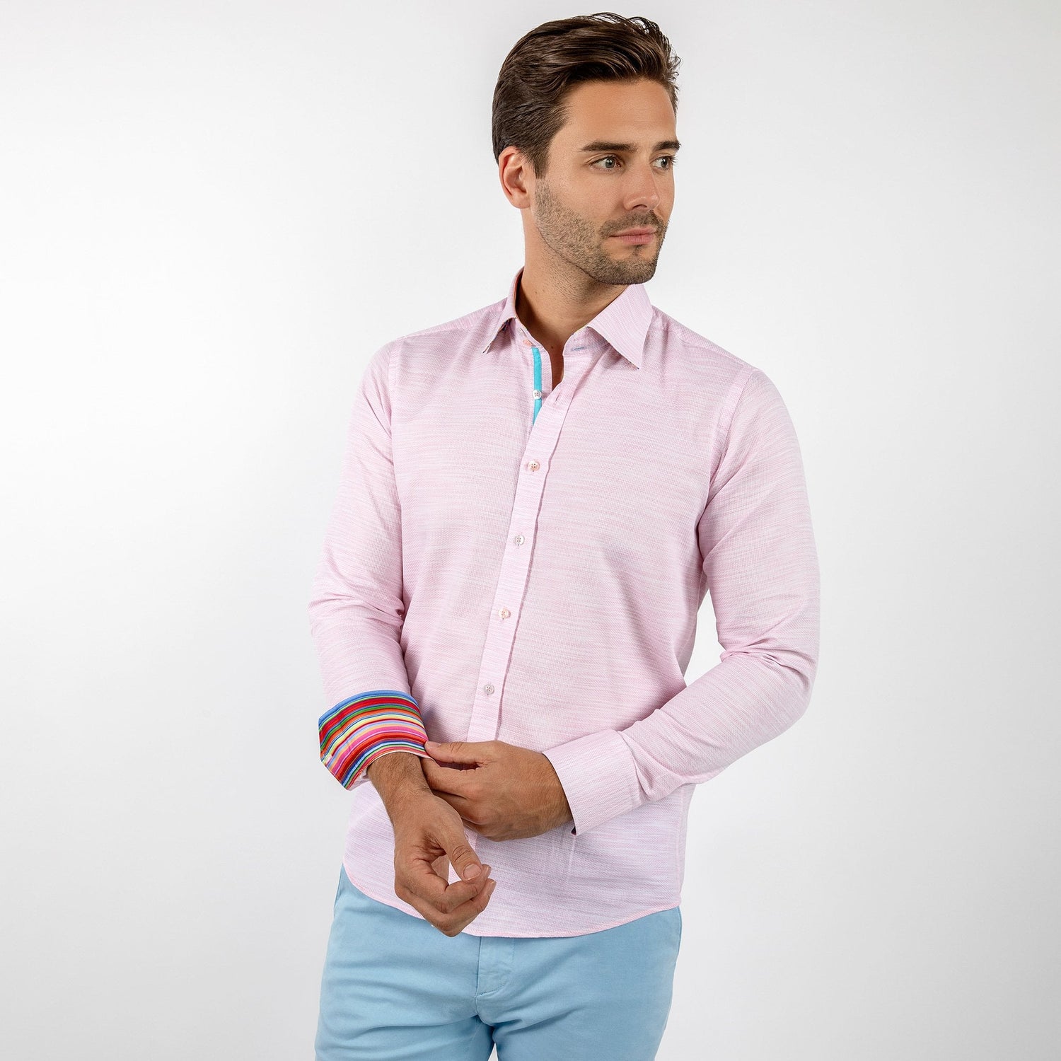 PASTEL KNITTED COTTON CLASSIC SHIRT