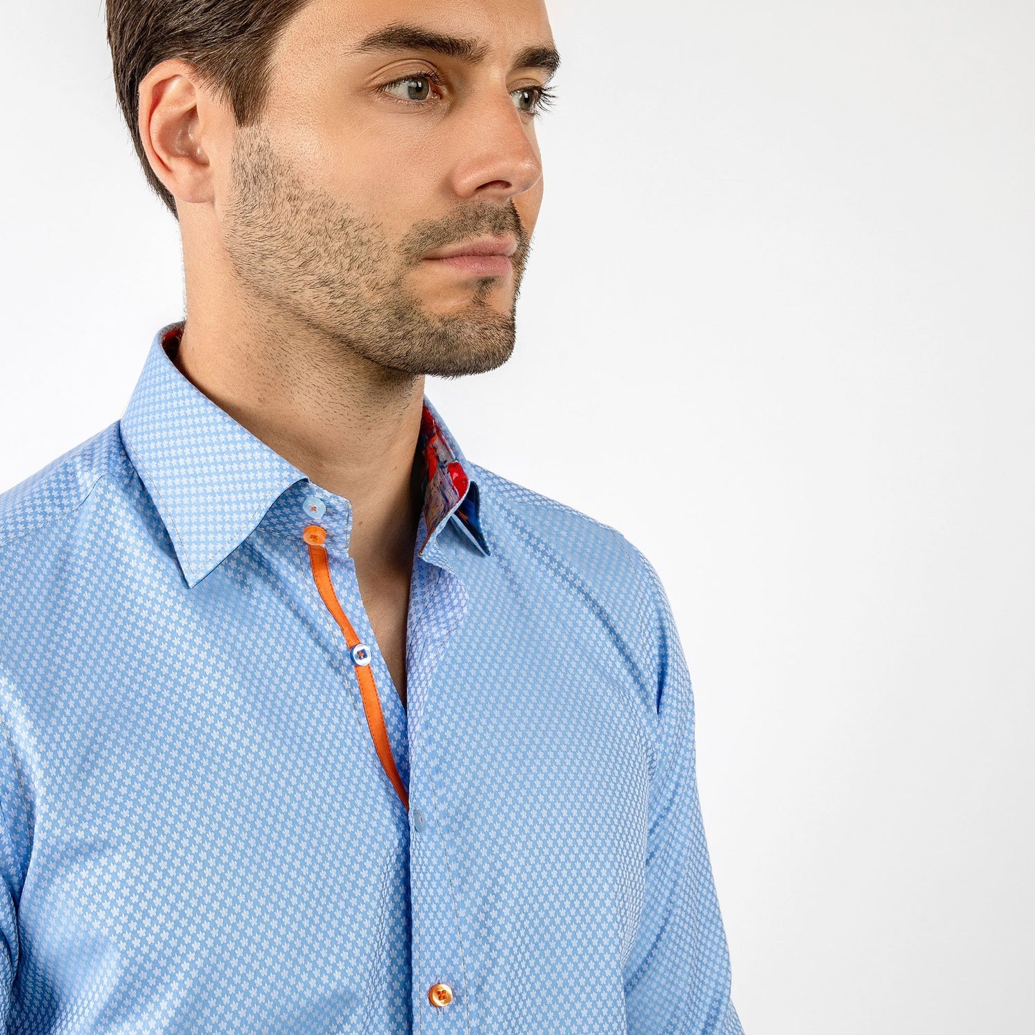 TEXTURED CLASSIC JACQUARD SHIRT WITH PAINT BRUSH INSERT