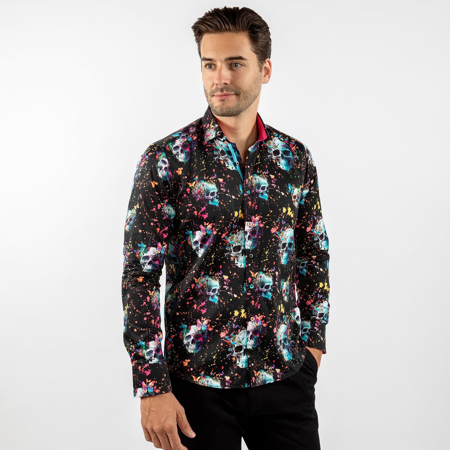 SKULLSCAPE VIVID CHAOS PRINT SHIRT