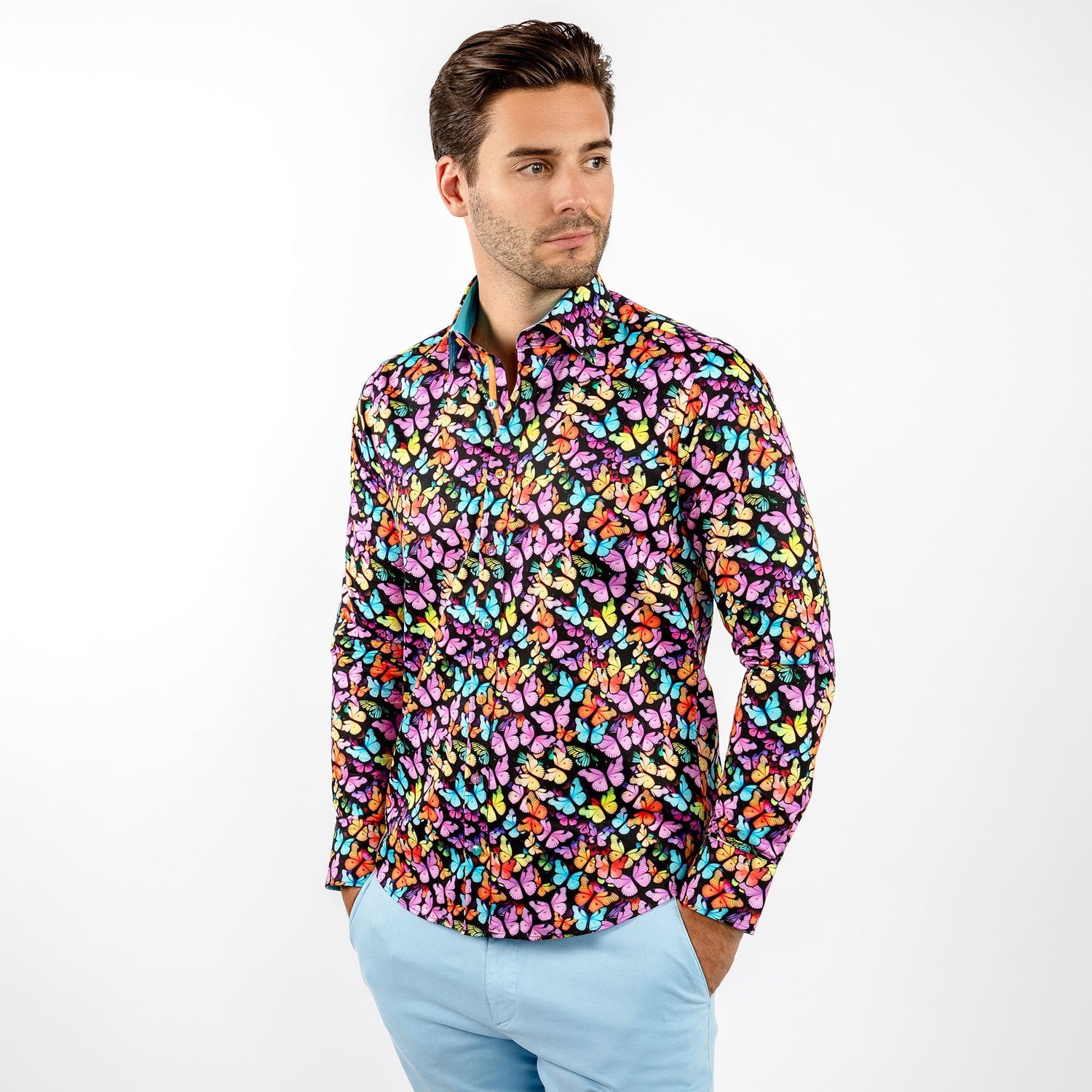 BUTTERFLIES MULTICOLOUR PRINT SHIRT