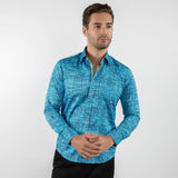 MELANGE BRUSH STROKE PRINT SHIRT