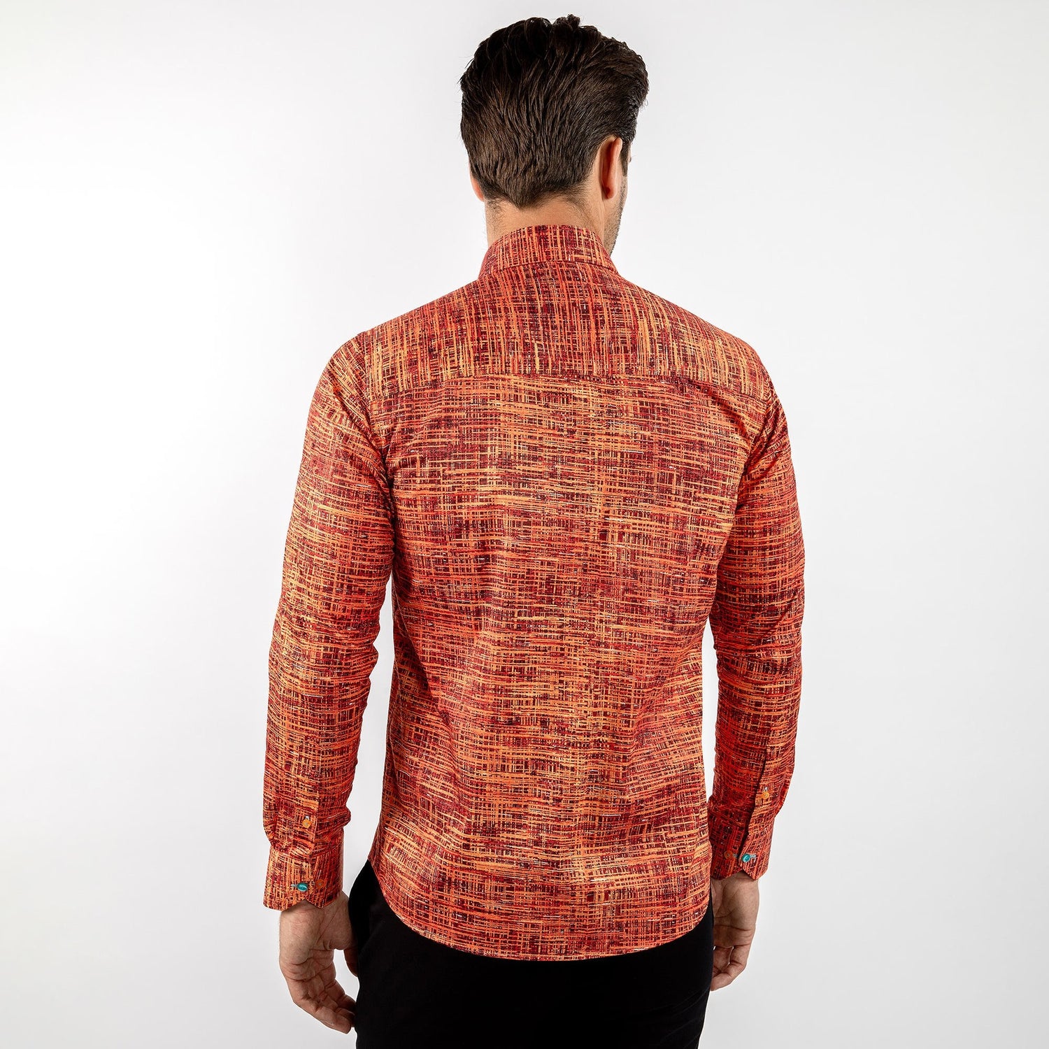 MELANGE BRUSH STROKE PRINT SHIRT