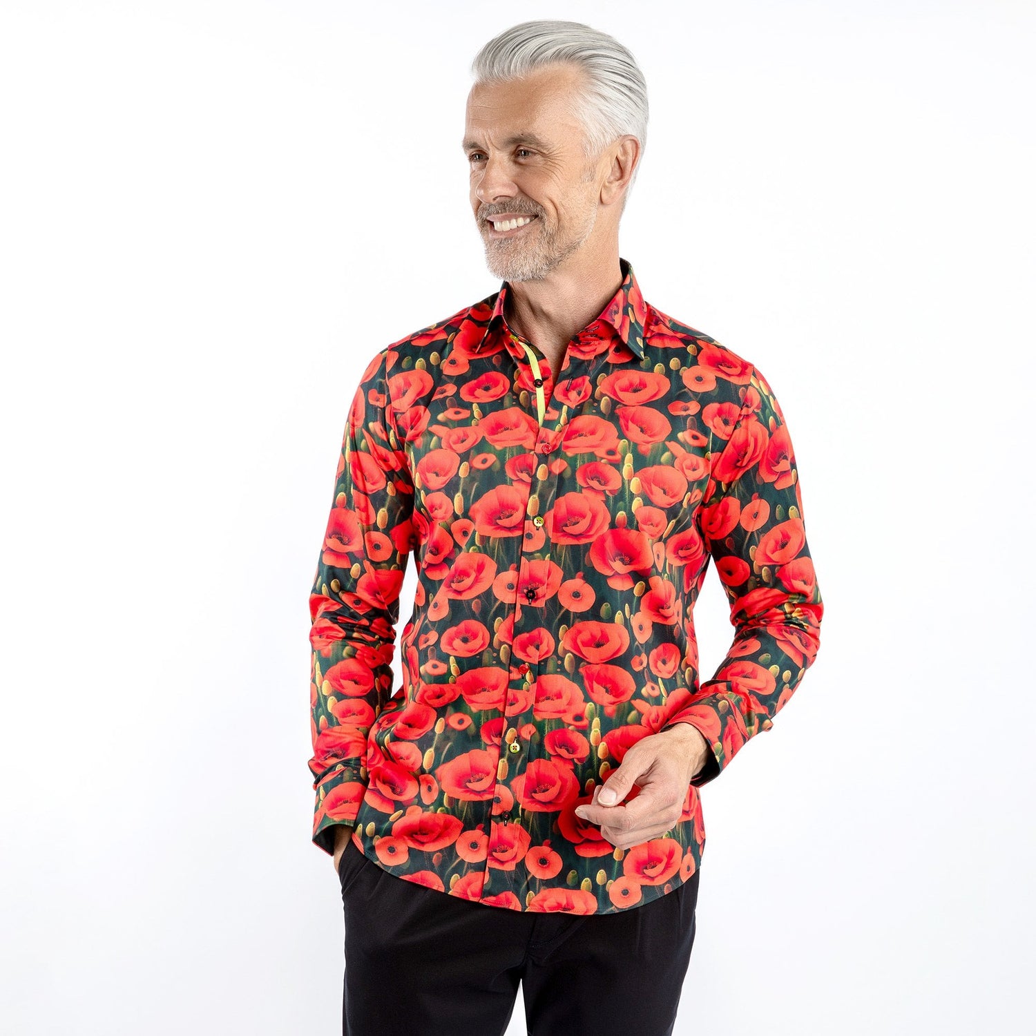 ARMISTICE POPPY FIELD PRINT SHIRT