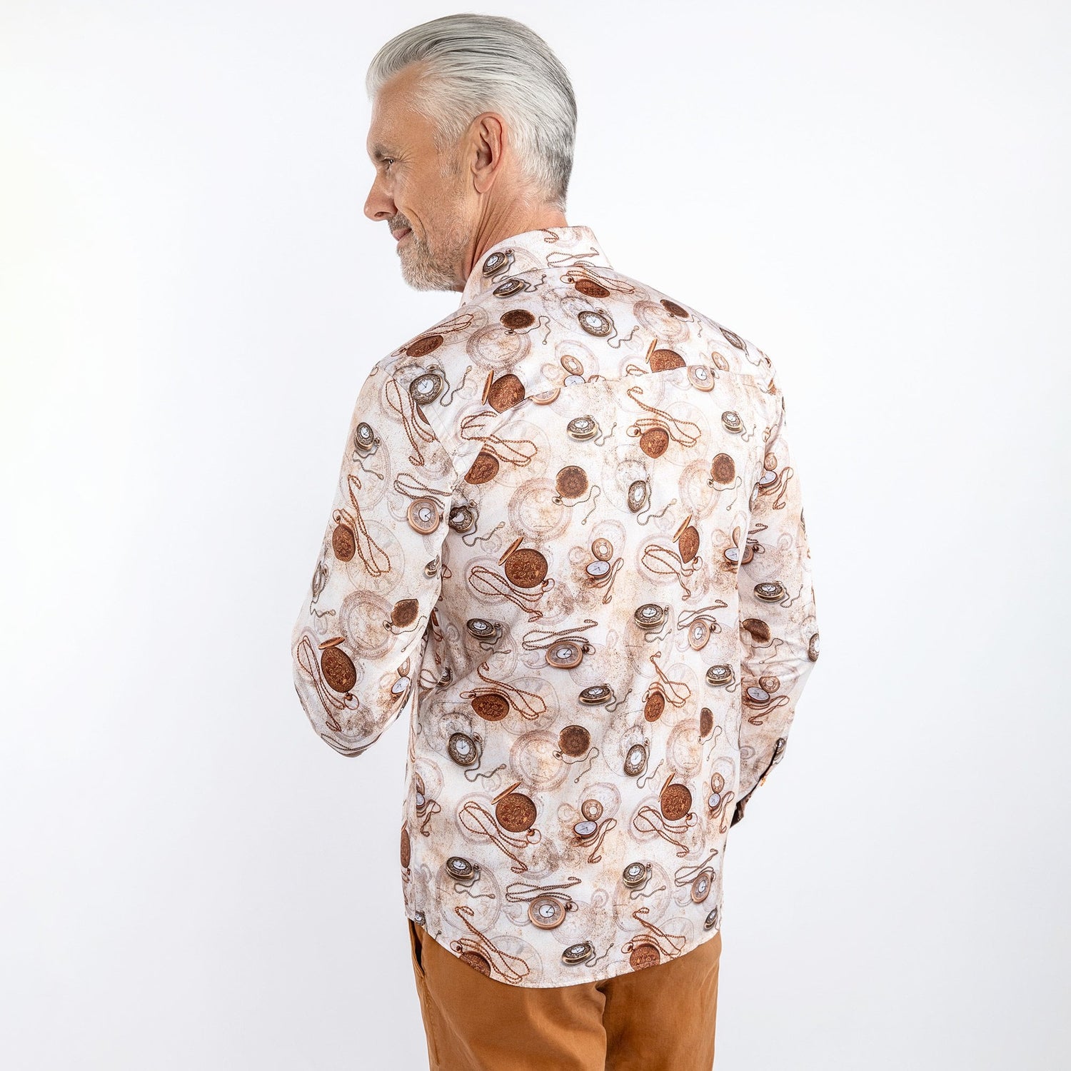 PRE-ORDER - VINTAGE POCKET WATCH PRINT SHIRT