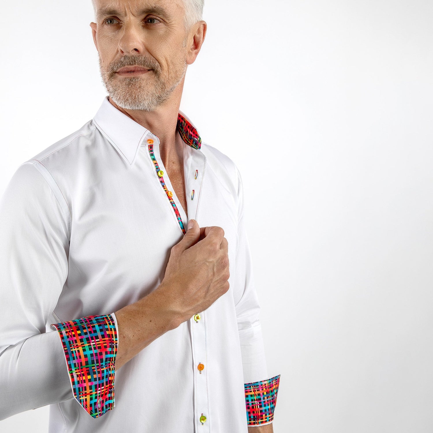 SIGNATURE CLASSIC SHIRT WITH TECHNICOLOR INSERT