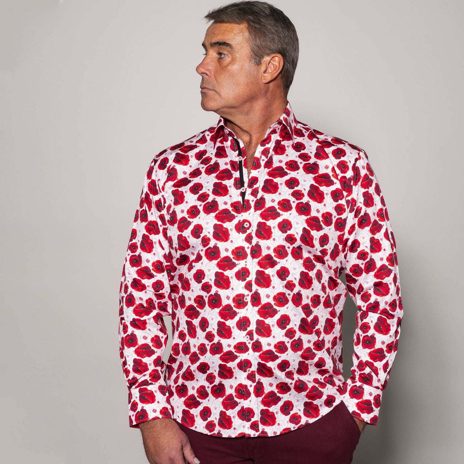 REMEMBRANCE POPPY CASCADE PRINT SHIRT