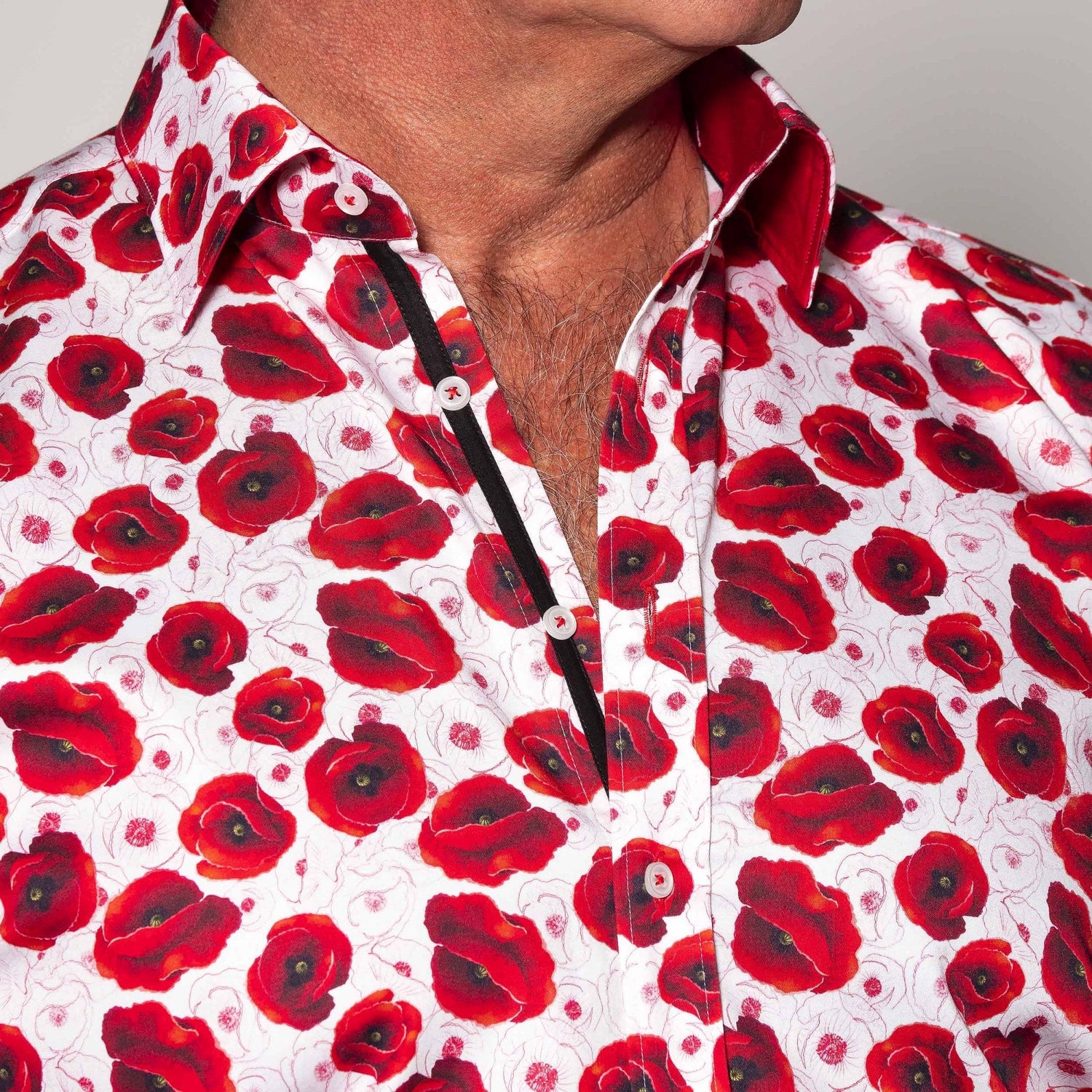 REMEMBRANCE POPPY CASCADE PRINT SHIRT