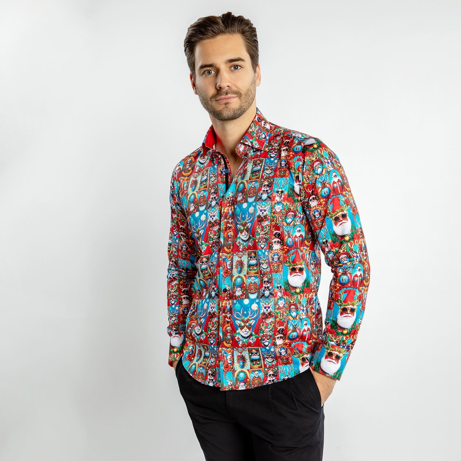 PRE-ORDER: SANTA CLAUS XMAS PRINT SHIRT