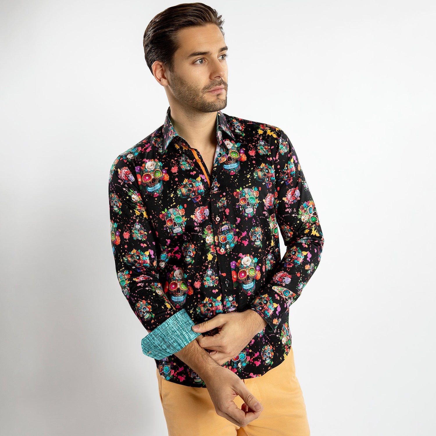 SKULL FETE FLORAL PRINT SHIRT