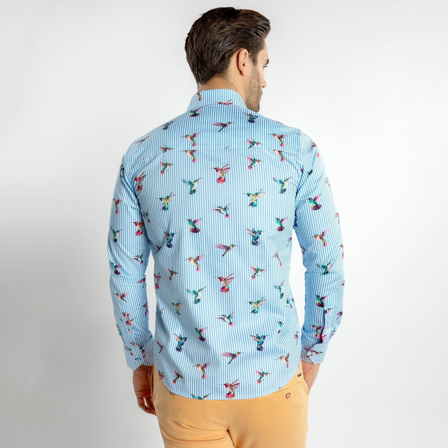 HUMMINGBIRD STRIPED PRINT SHIRT