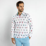 HUMMINGBIRD WATERCOLOUR PRINT SHIRT