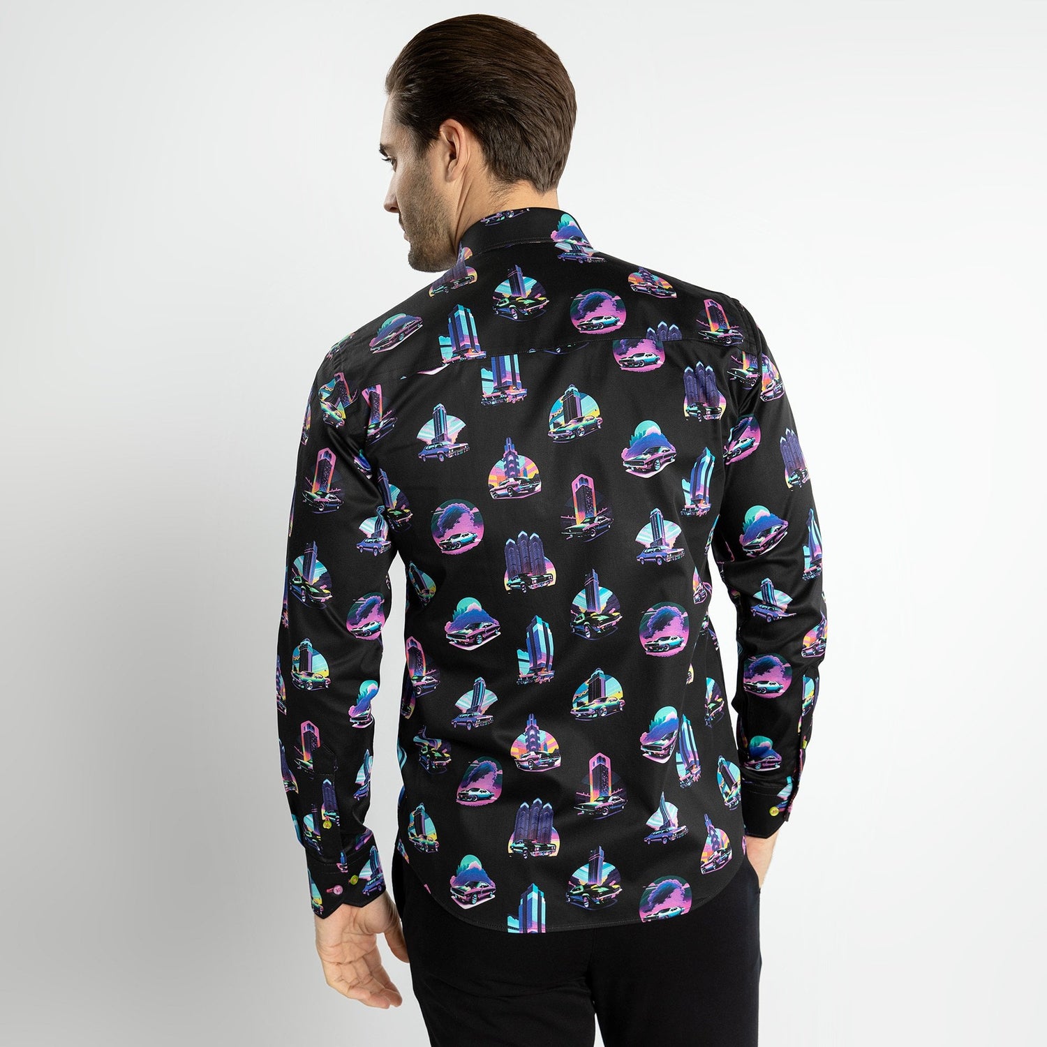 RETRO CAR MEN PRINT SHIRT