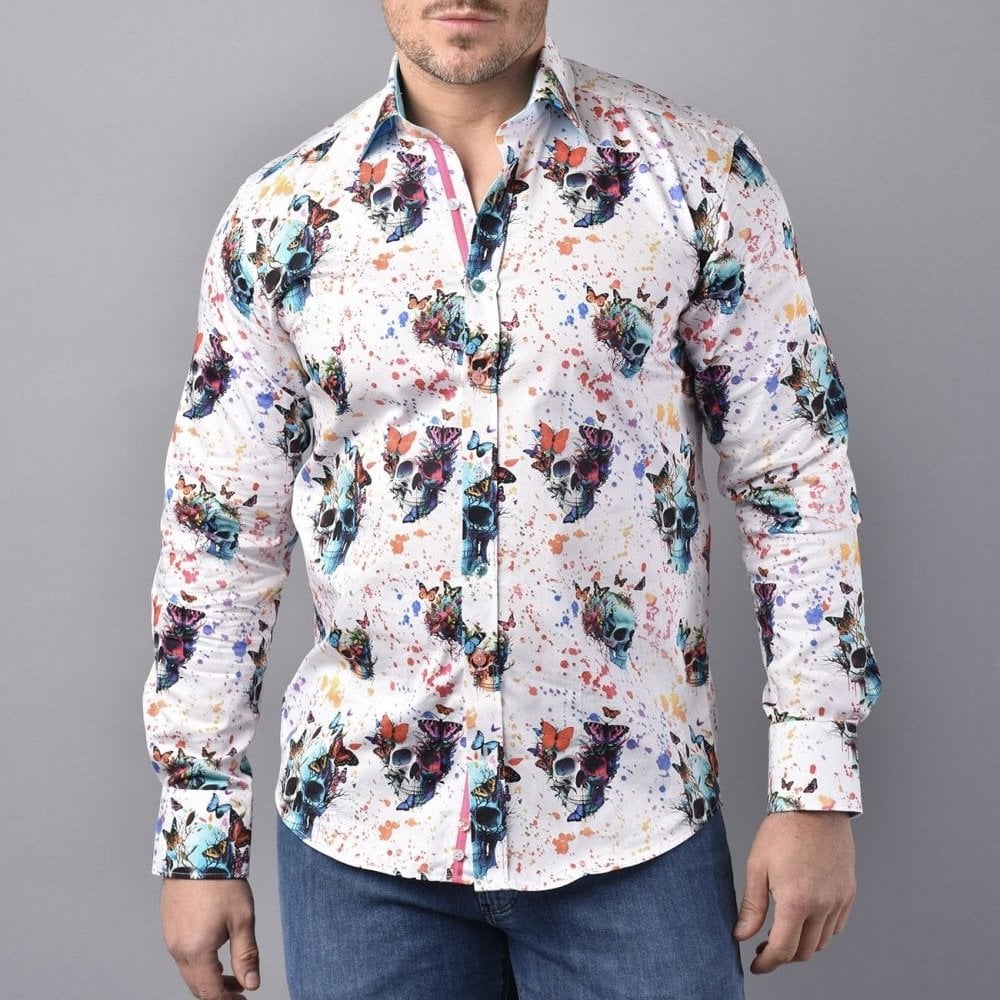 SKULLSCAPE VIVID CHAOS PRINT SHIRT