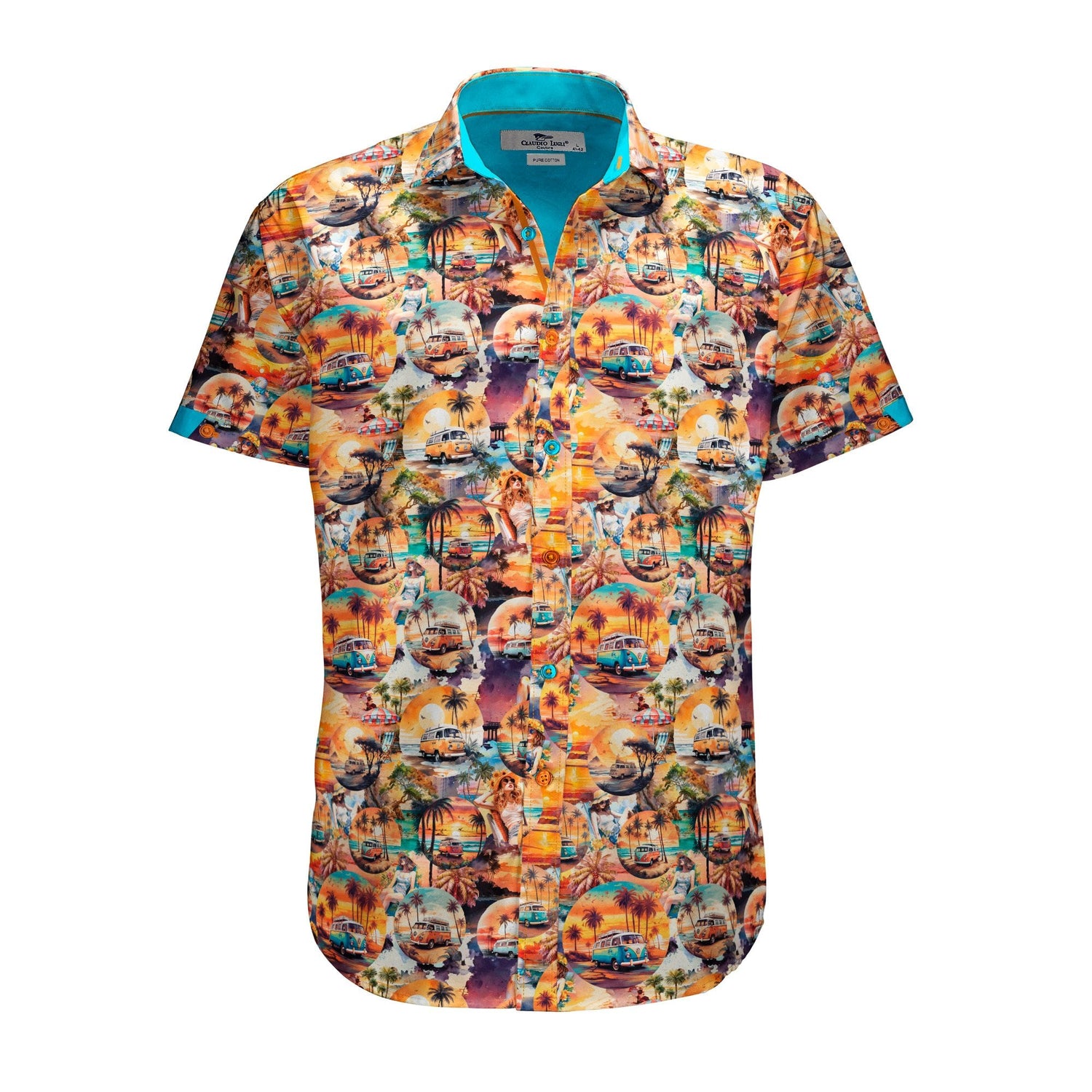 SUNSET COAST CRUISER PRINT SHORT SLEEVE SHIRT