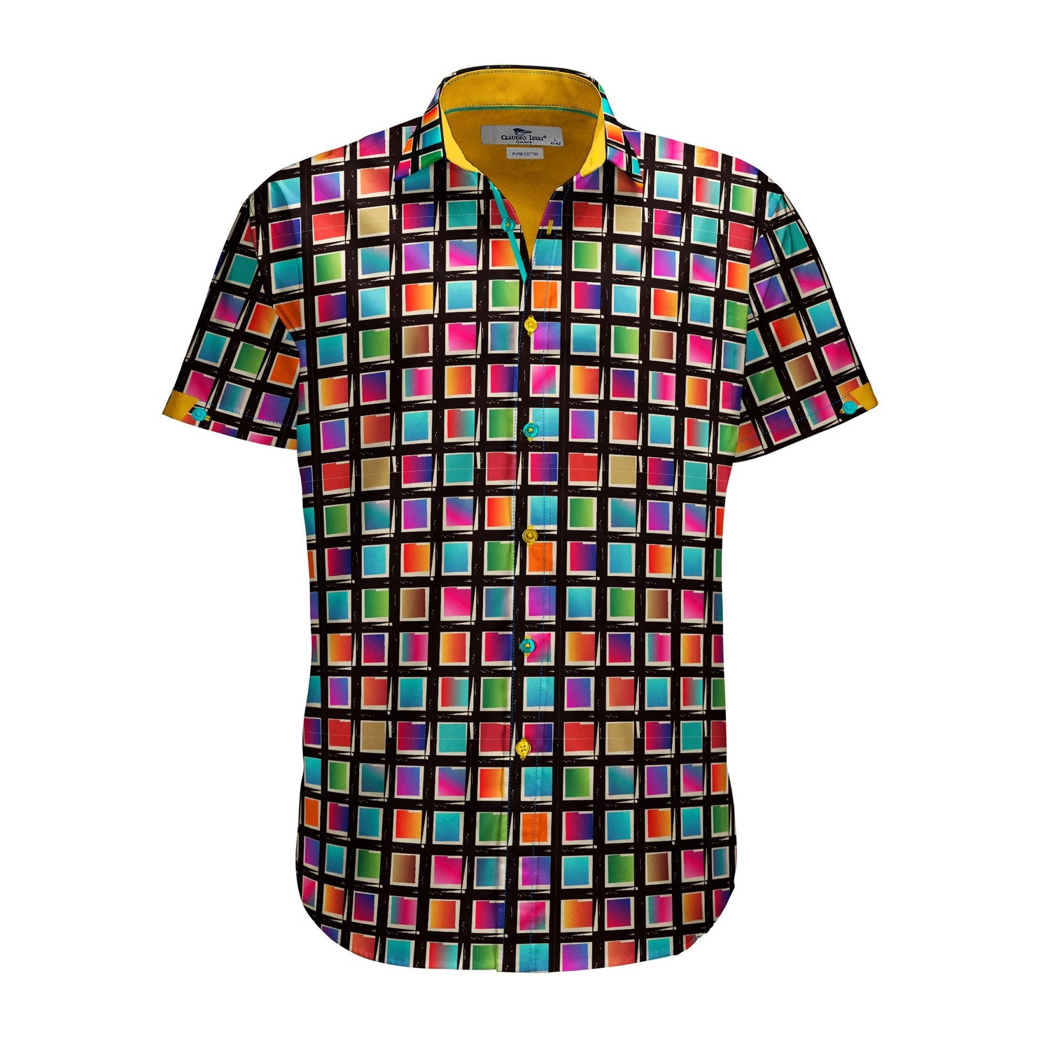 CHROMATIC MOSAIC PRINT SHORT SLEEVE SHIRT