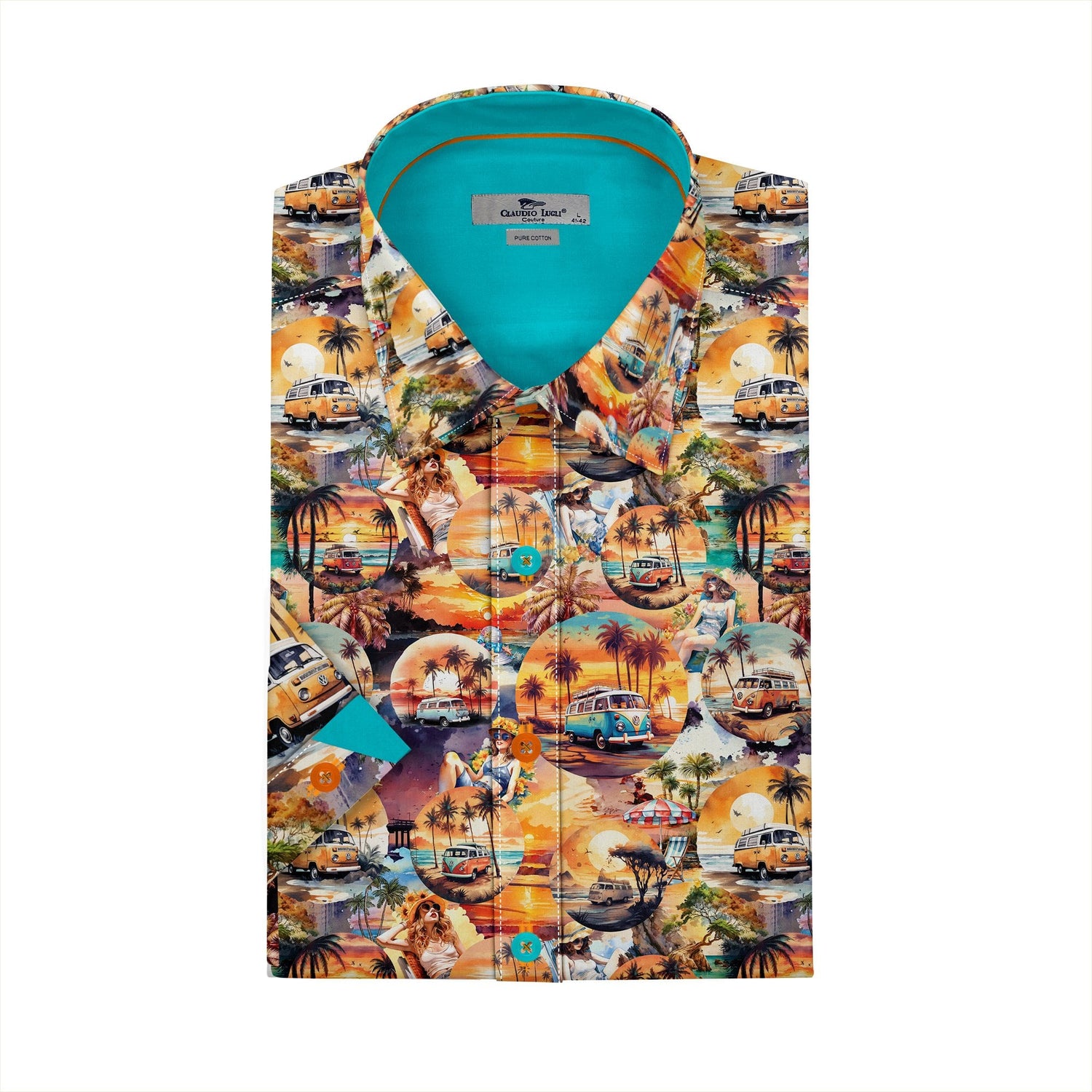 SUNSET COAST CRUISER PRINT SHORT SLEEVE SHIRT