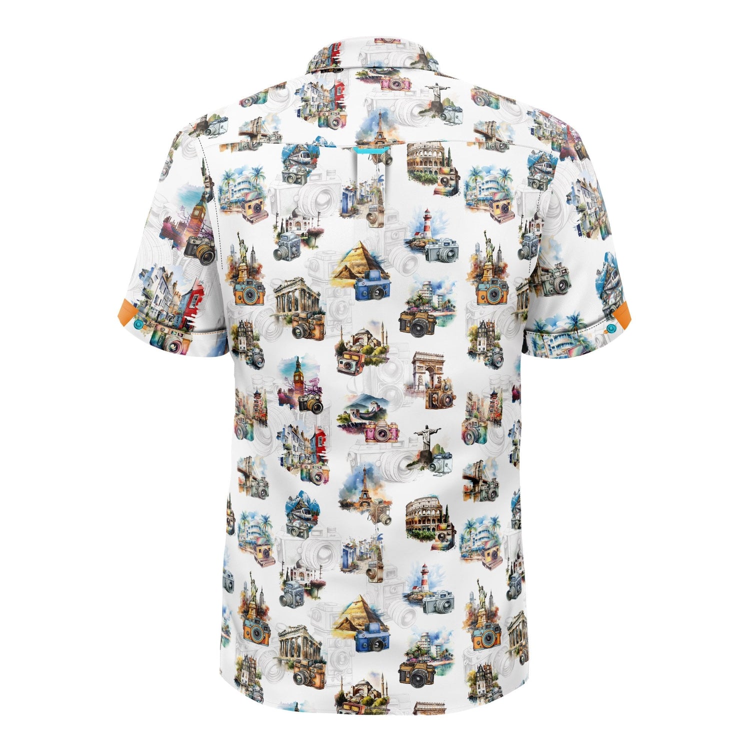 THE WORLD LENS CAMERA PRINT SHORT SLEEVE SHIRT