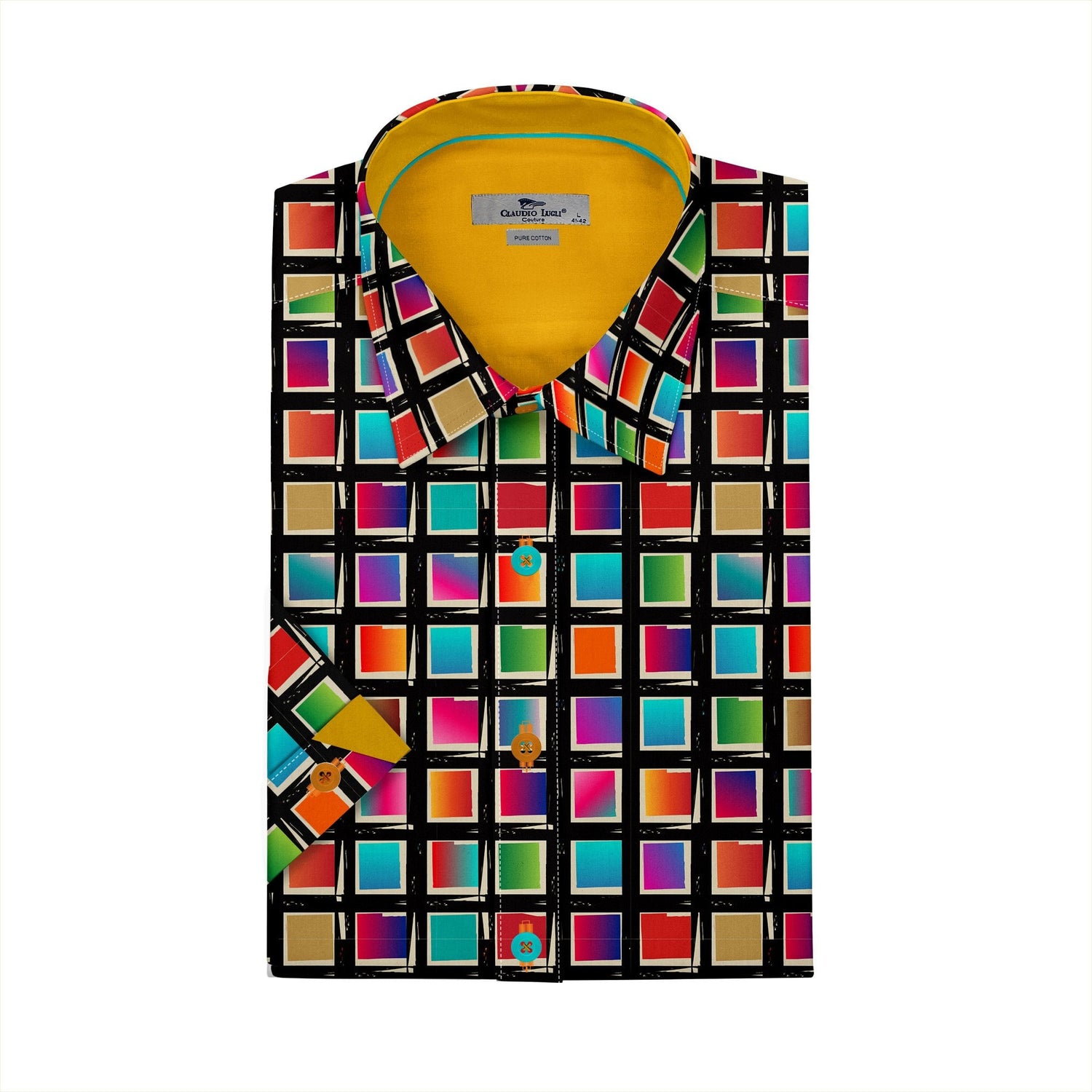 CHROMATIC MOSAIC PRINT SHORT SLEEVE SHIRT