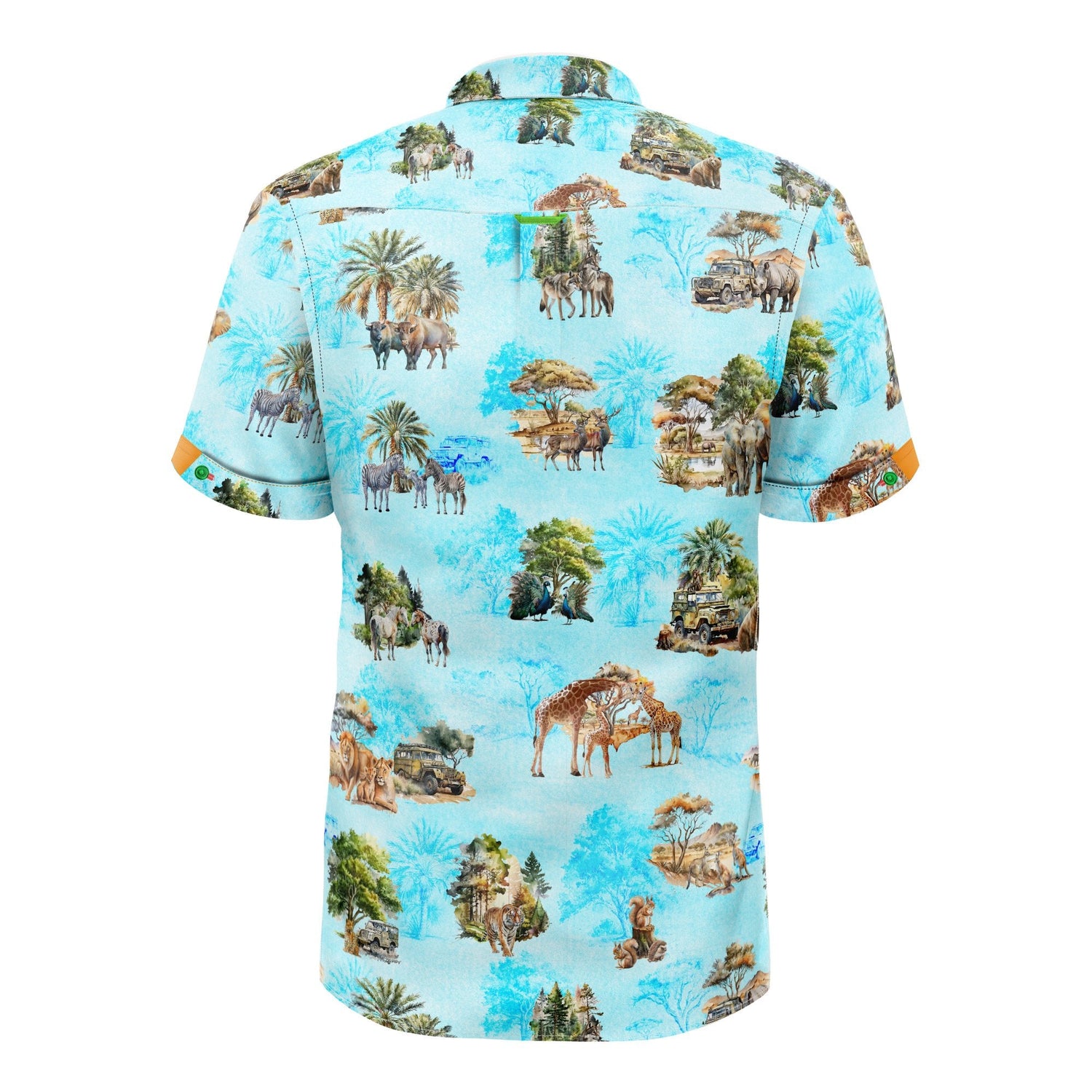 SAFARI ANIMAL PRINT SHORT SLEEVE SHIRT