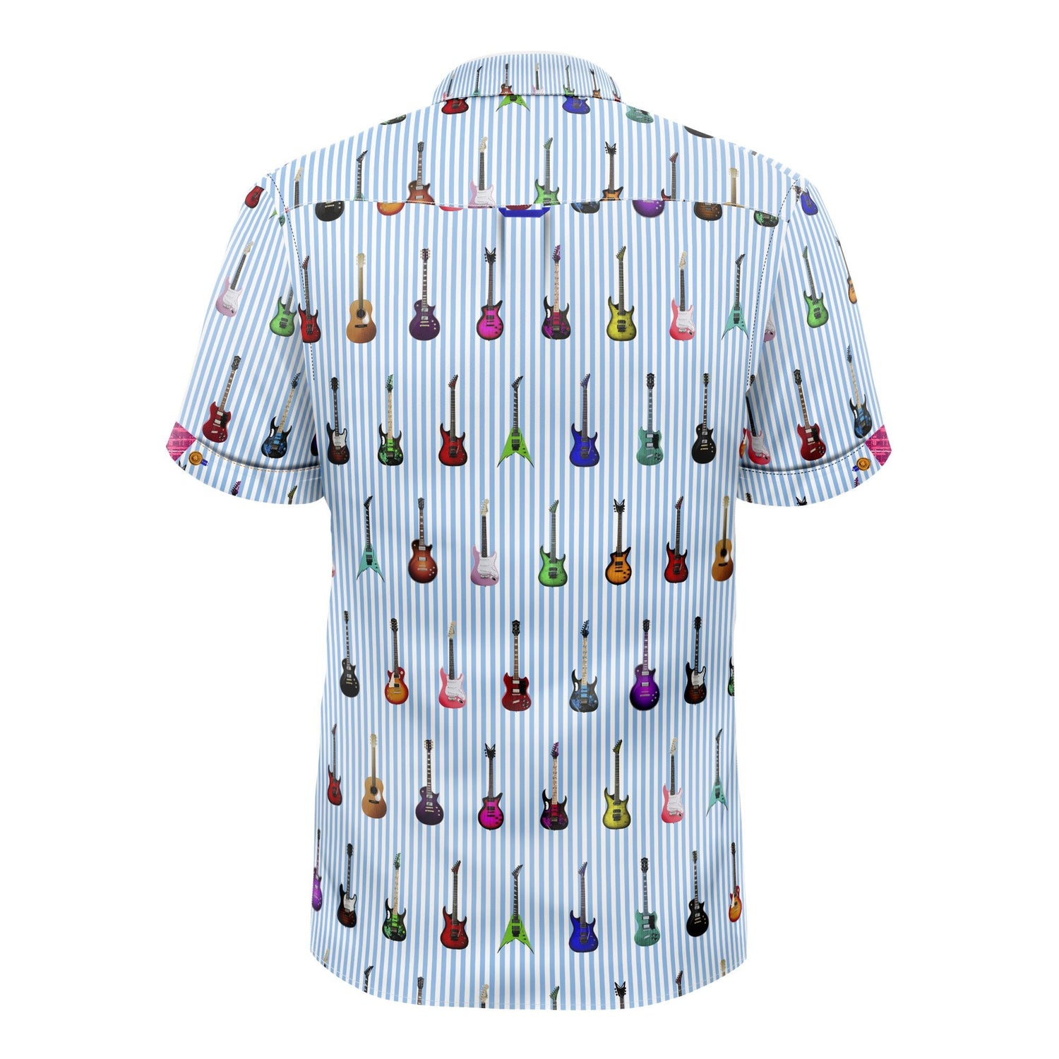 GUITAR STRIPE PRINT SHORT SLEEVE SHIRT