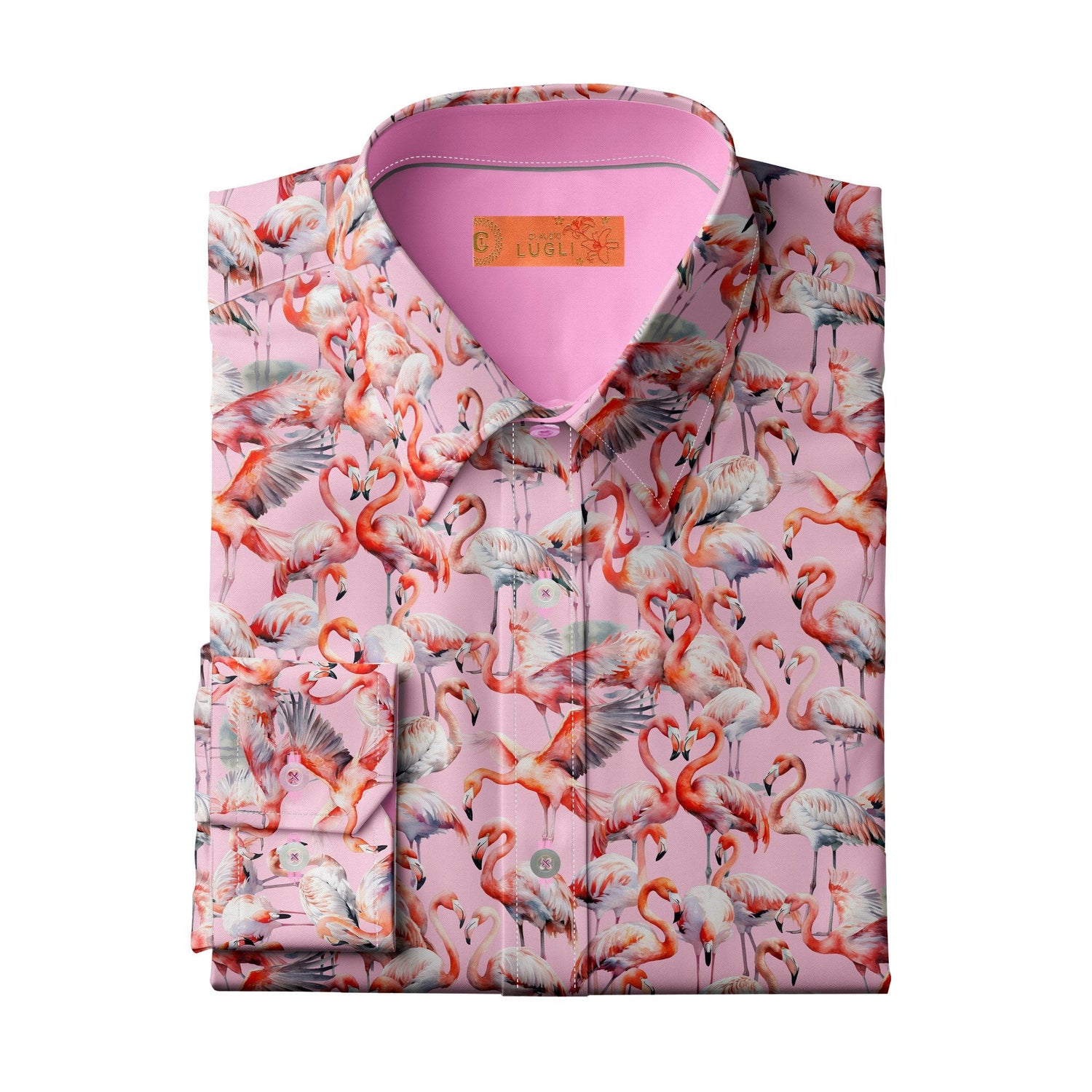 FLAMBOYANCE OF FLAMINGOS  WOMENS  PRINT SHIRT