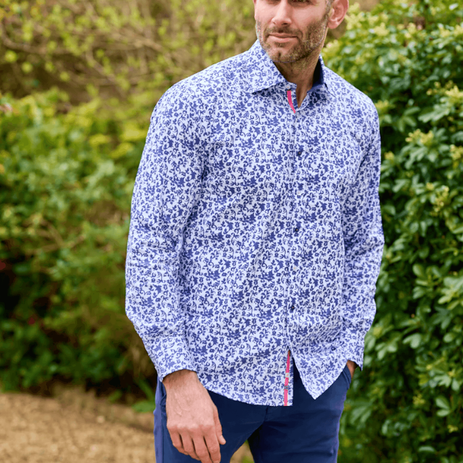 FLORAL SILHOUETTE PRINT SHIRT