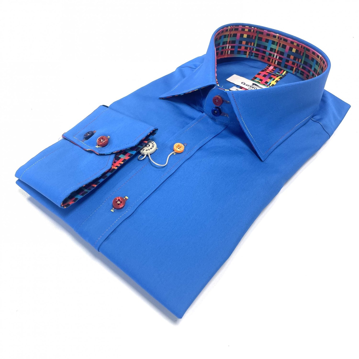 CLASSIC SHIRT WITH MULTI COLOURED WAFFLE INSERT