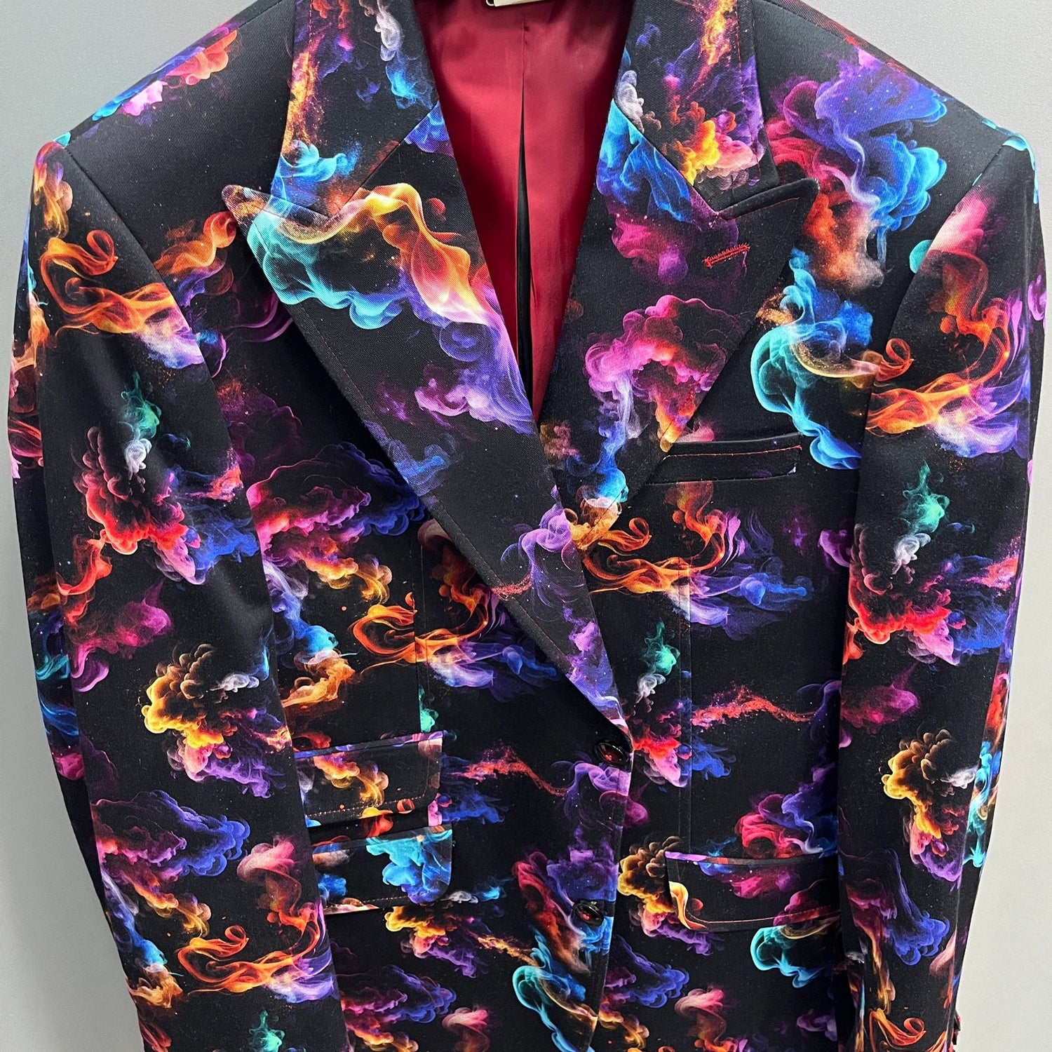 SMOKE AND COLOUR SYMPHONY PRINT JACKET