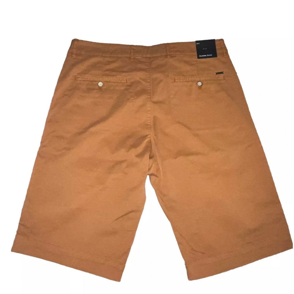 CLAUDIO LUGLI COTTON BLEND CHINO SHORTS 24