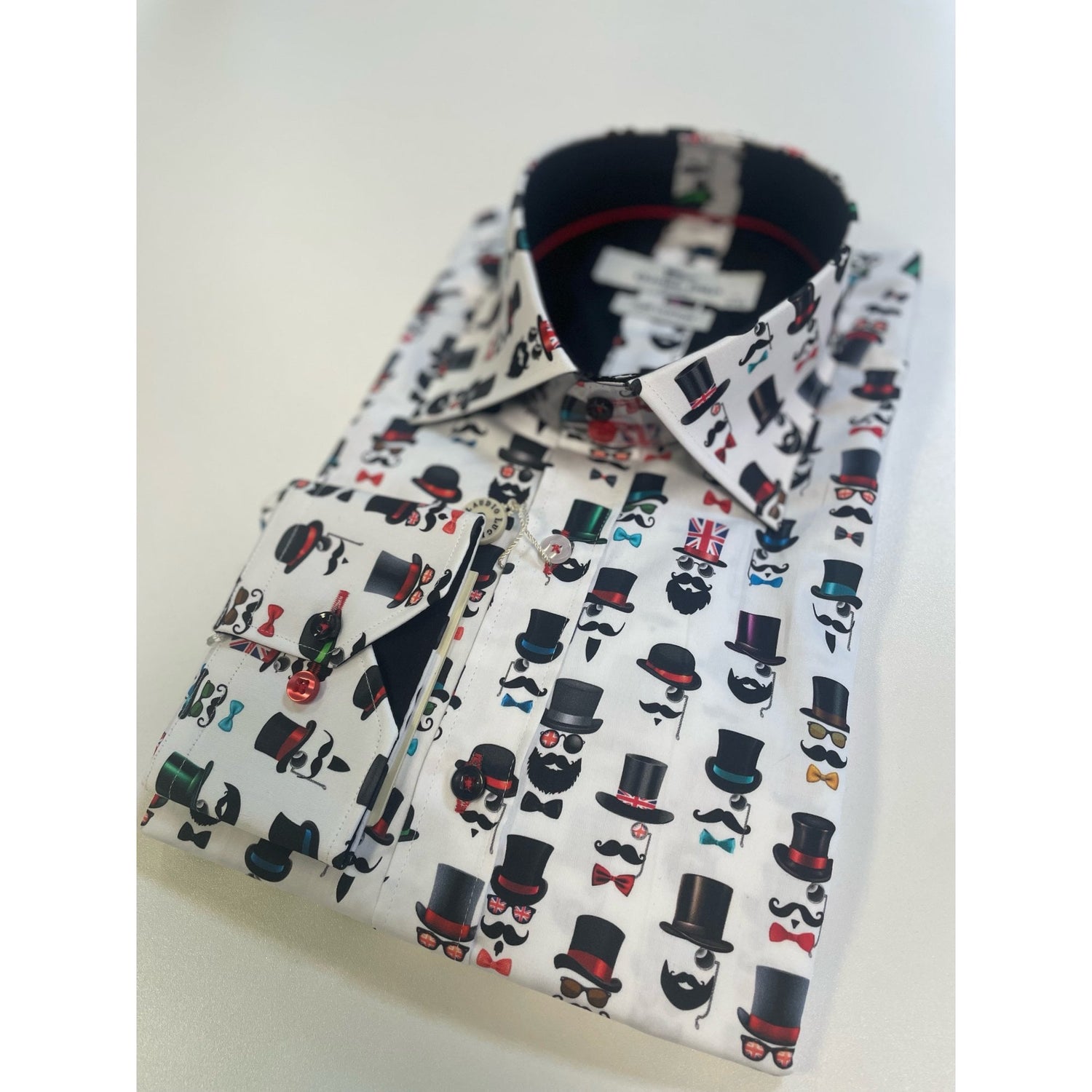 MUSTACHE MAN PRINT SHIRT