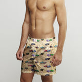 VINTAGE COTTON POPLIN PRINT BOXER SHORTS