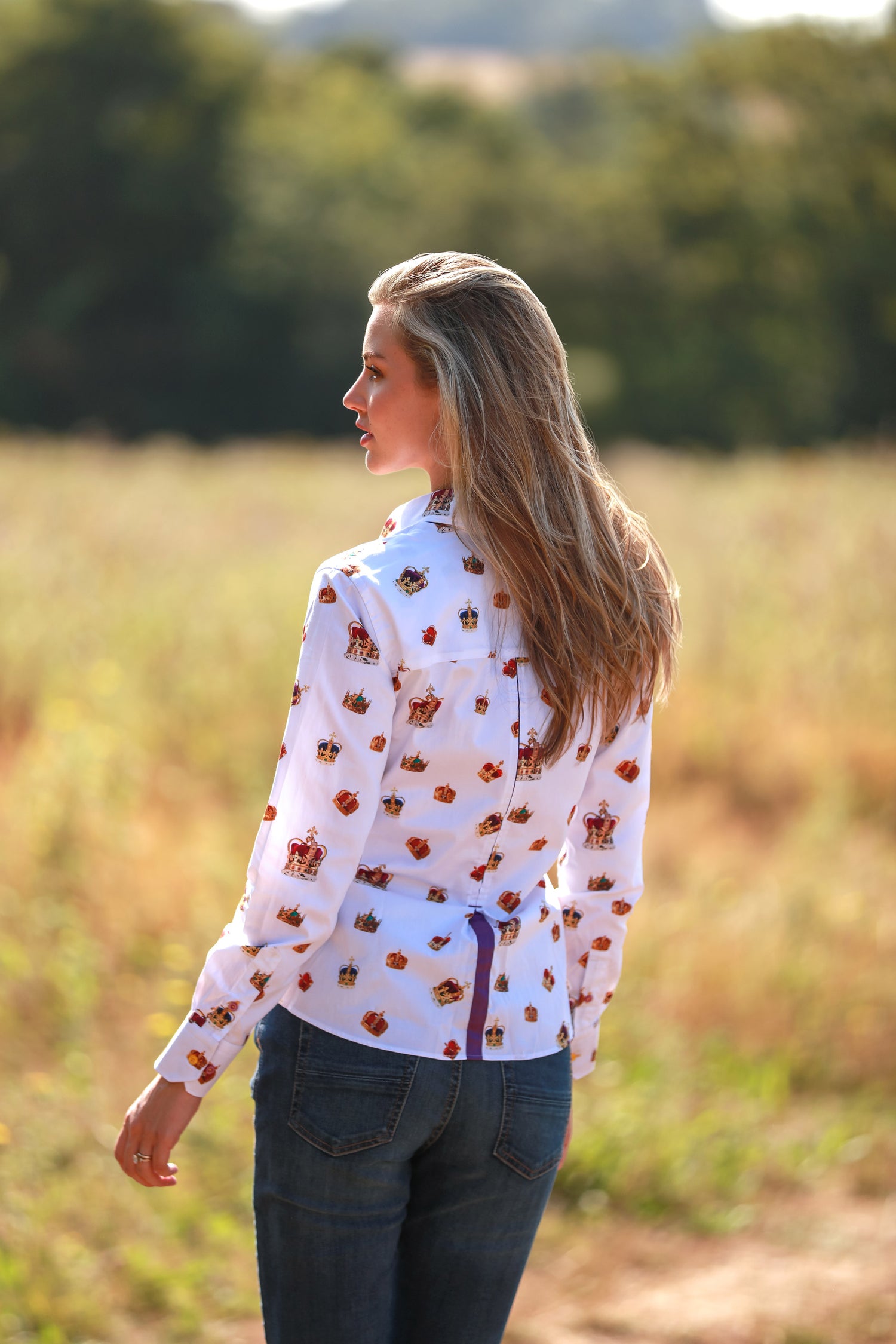 THE CROWN WOMENS PRINT SHIRT