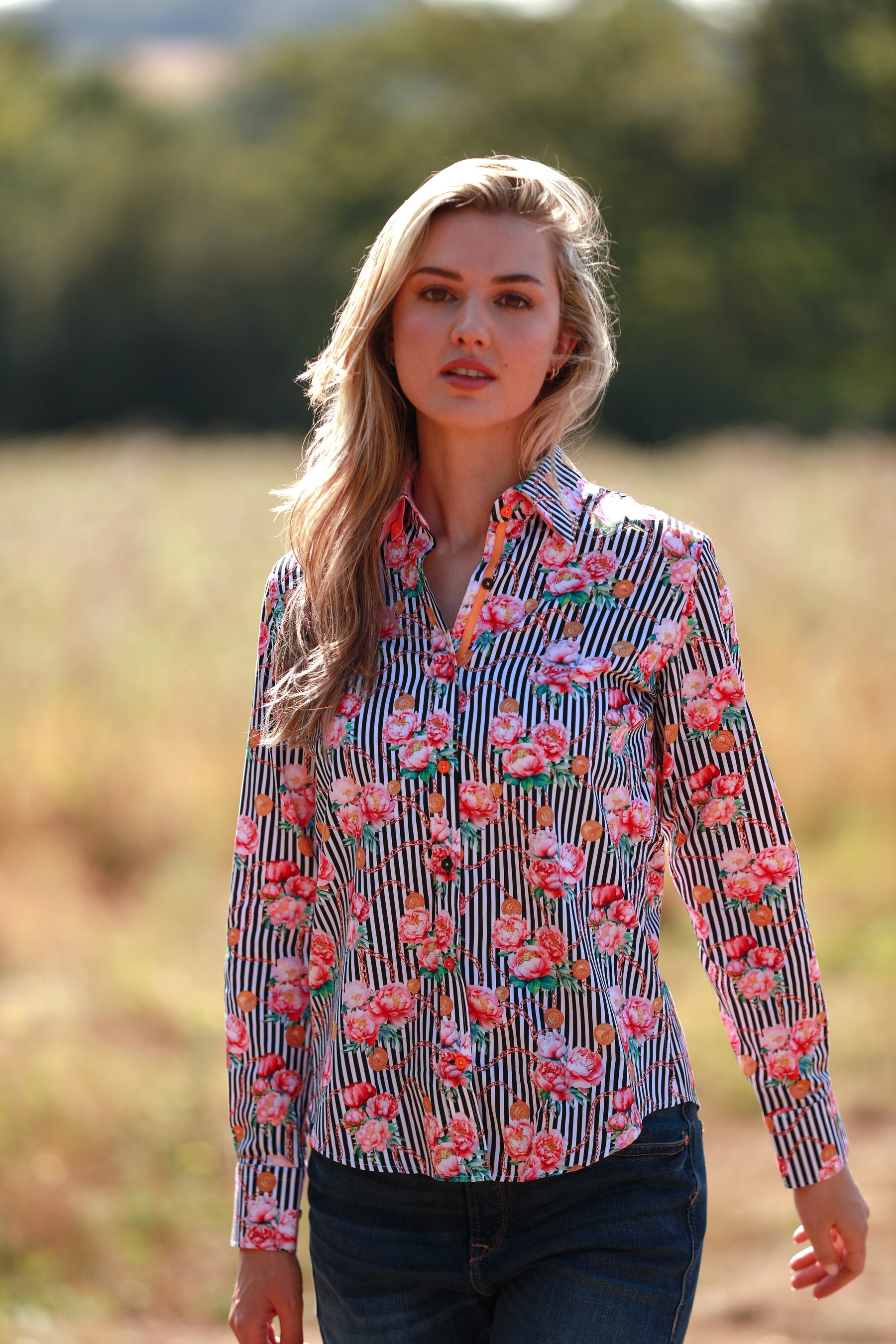 Claudio Lugli Eternal Bloom Shirt Stripes Floral Print Claudio Lugli Shirts