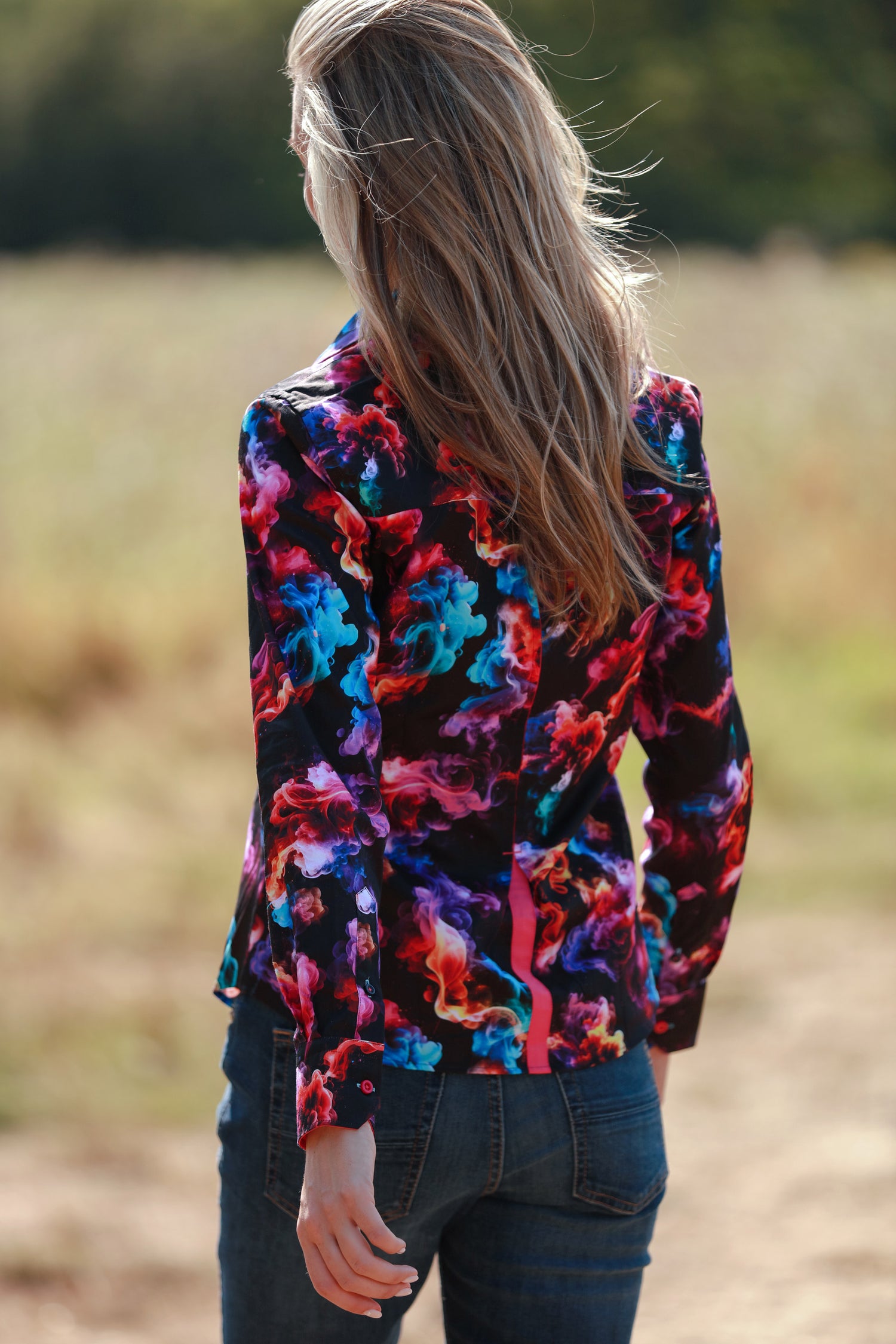 MULTICOLOUR SMOKE WOMENS PRINT SHIRT