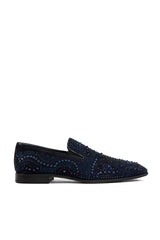 BLUE STONE ENCRUSTED EVENING SHOE