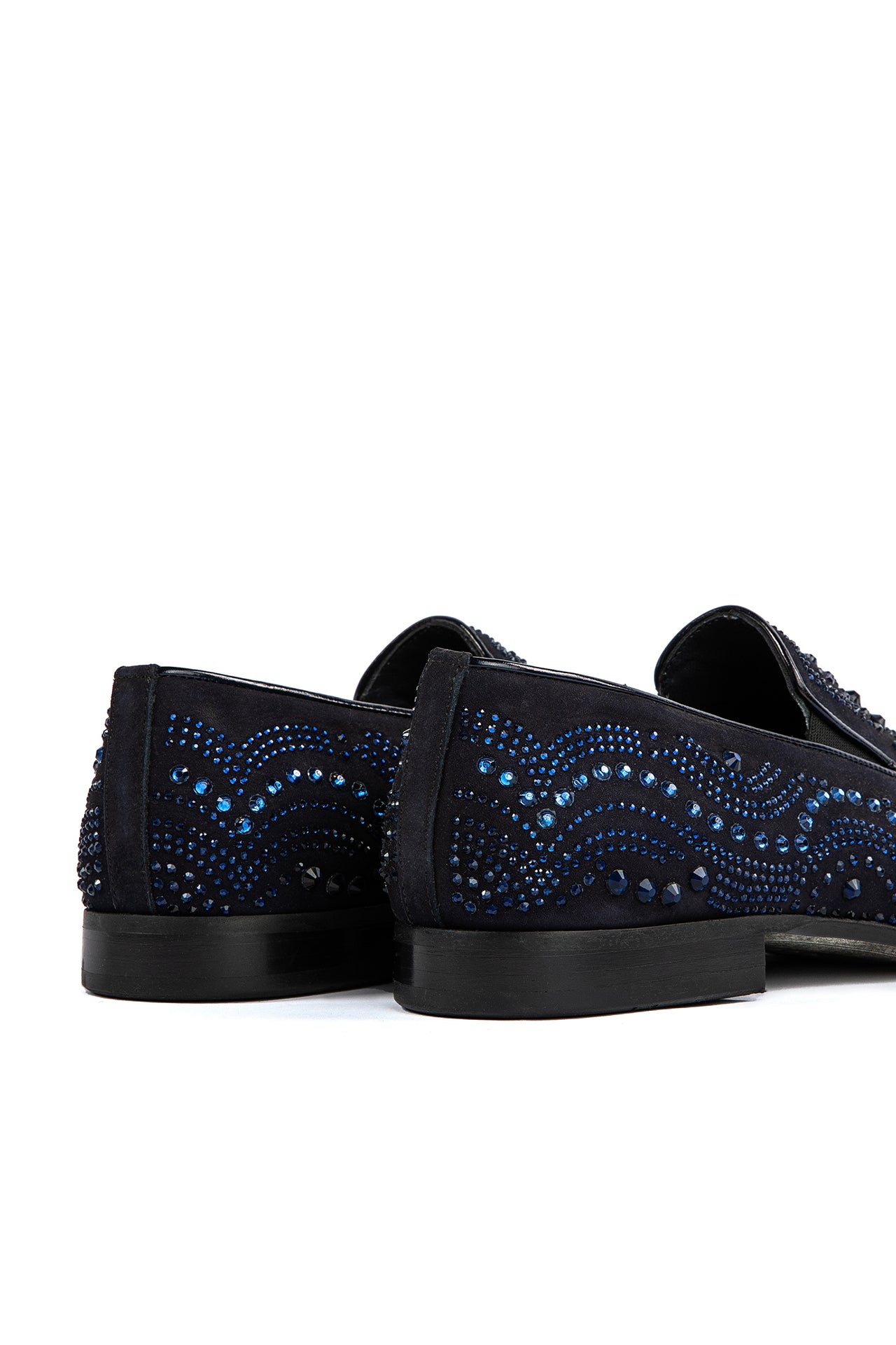 BLUE STONE ENCRUSTED EVENING SHOE