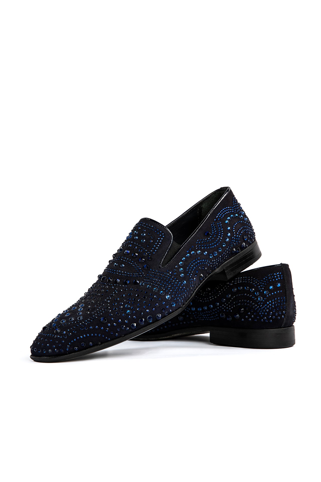 BLUE STONE ENCRUSTED EVENING SHOE