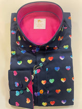 MULTICOLOUR HEARTS PRINT SHIRT