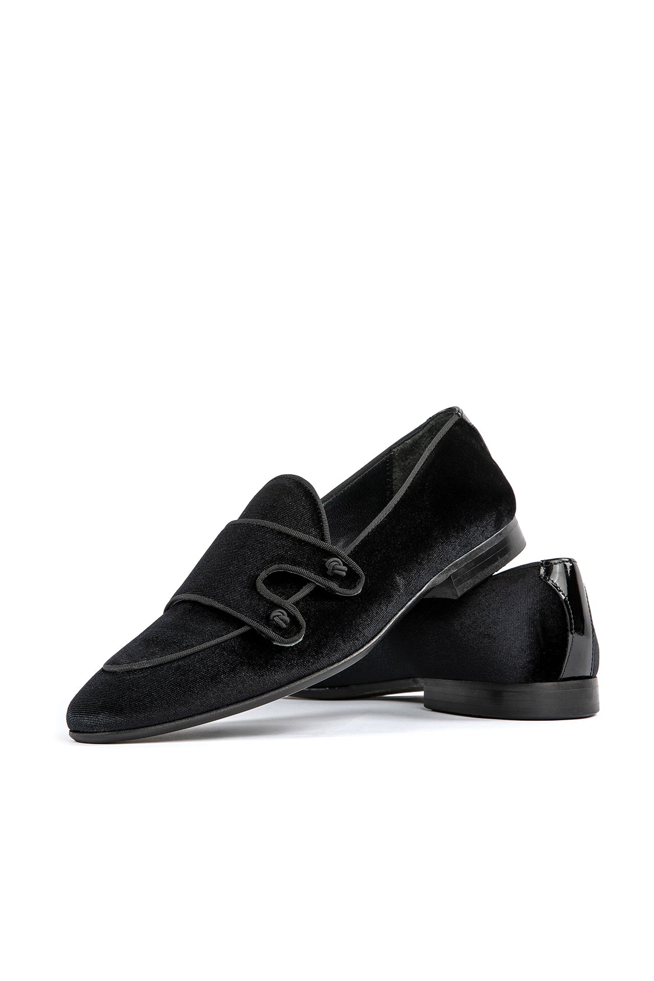 VELVET DOUBLE MONK SLIP ON SHOE