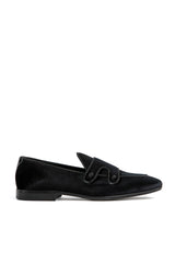 VELVET DOUBLE MONK SLIP ON SHOE