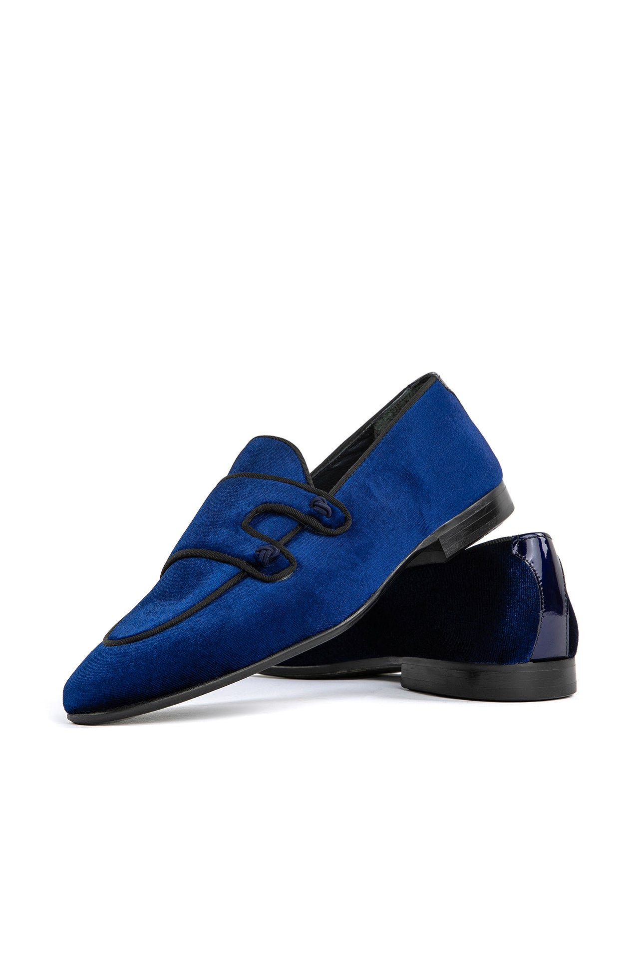 VELVET DOUBLE MONK SLIP ON SHOE