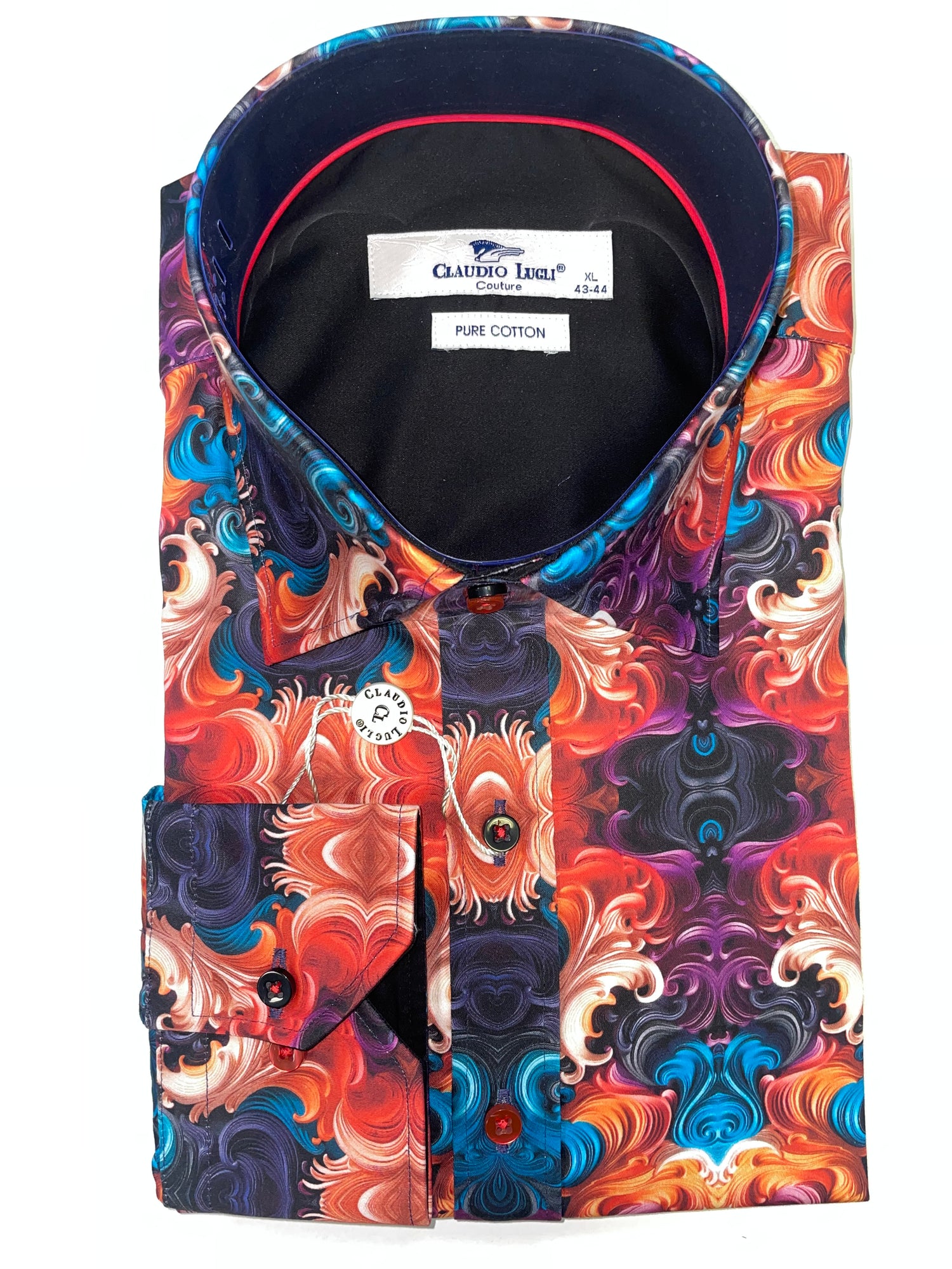 WAVY ORNAMENTS PRINT SHIRT