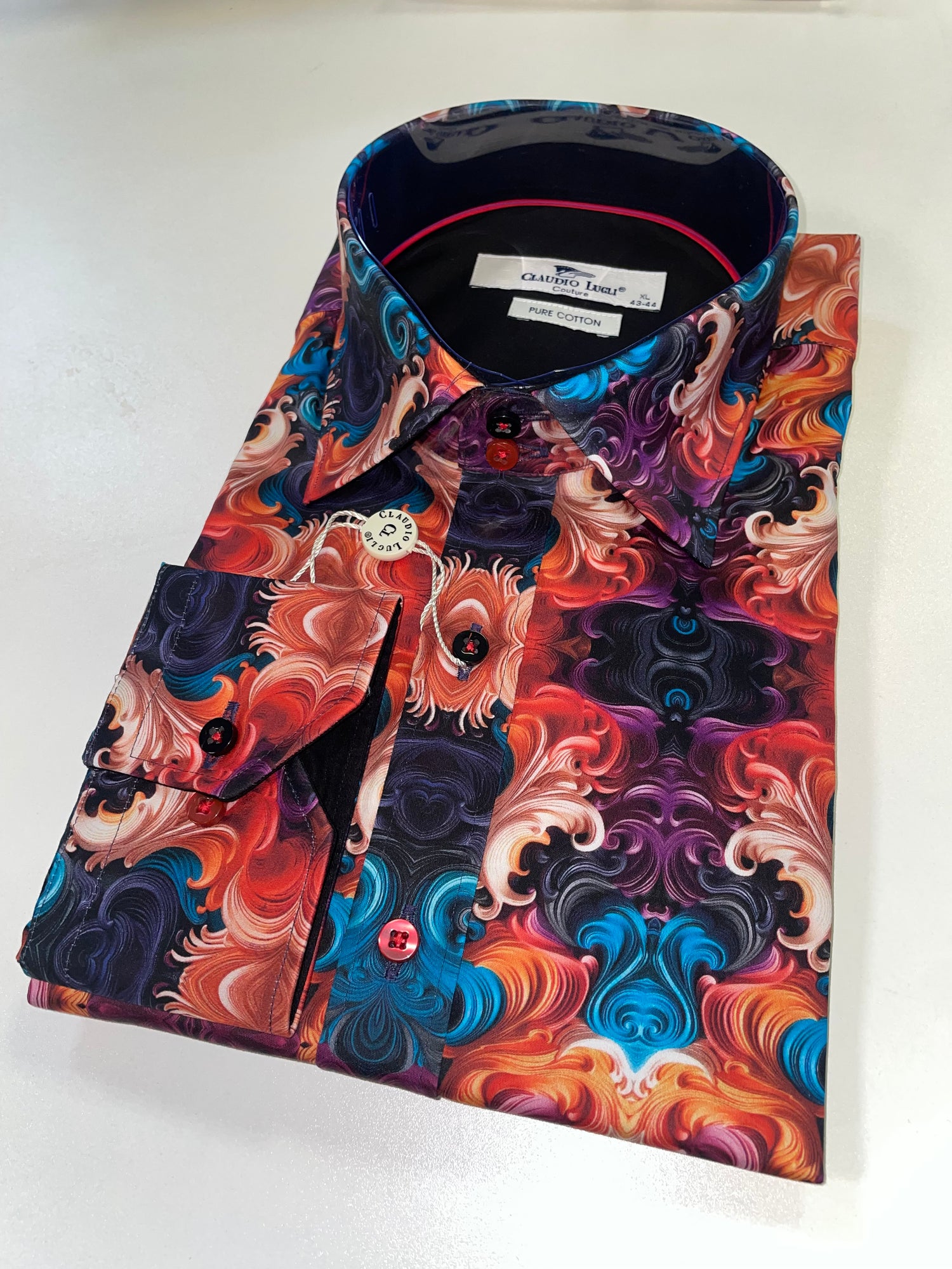 WAVY ORNAMENTS PRINT SHIRT