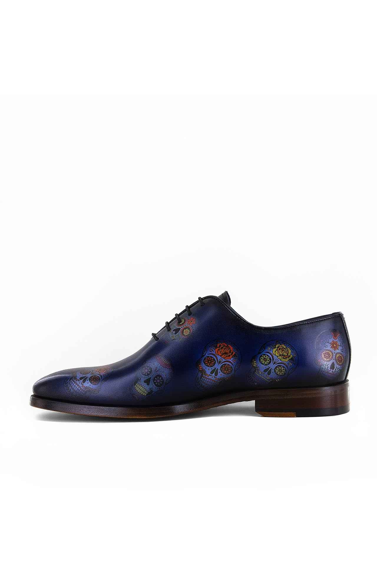 SUGAR SKULL PRINTED LEATHER SHOE