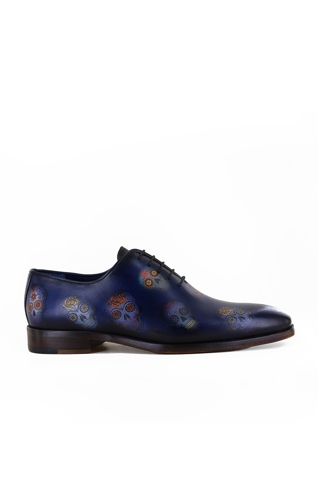 SUGAR SKULL PRINTED LEATHER SHOE