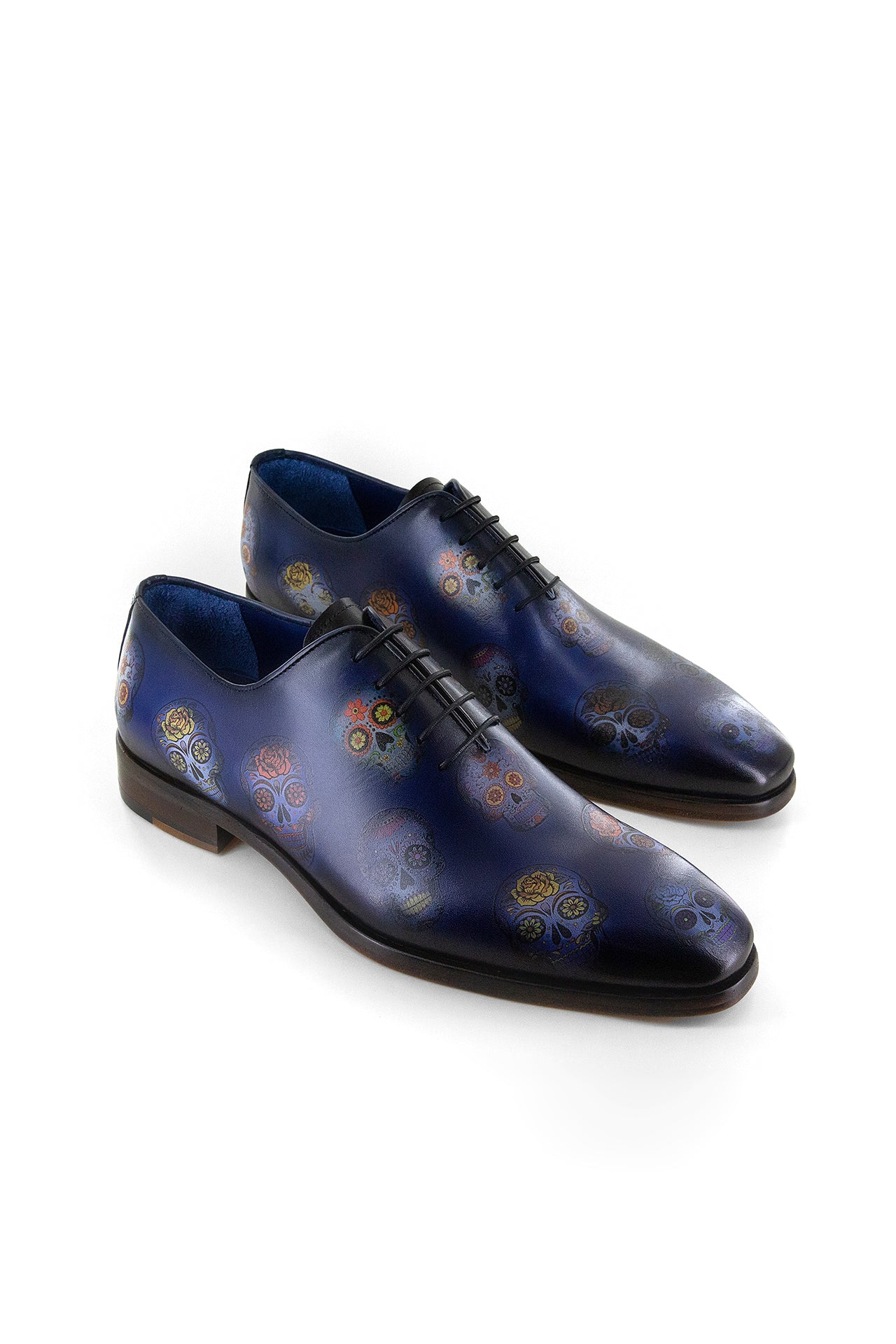 SUGAR SKULL PRINTED LEATHER SHOE